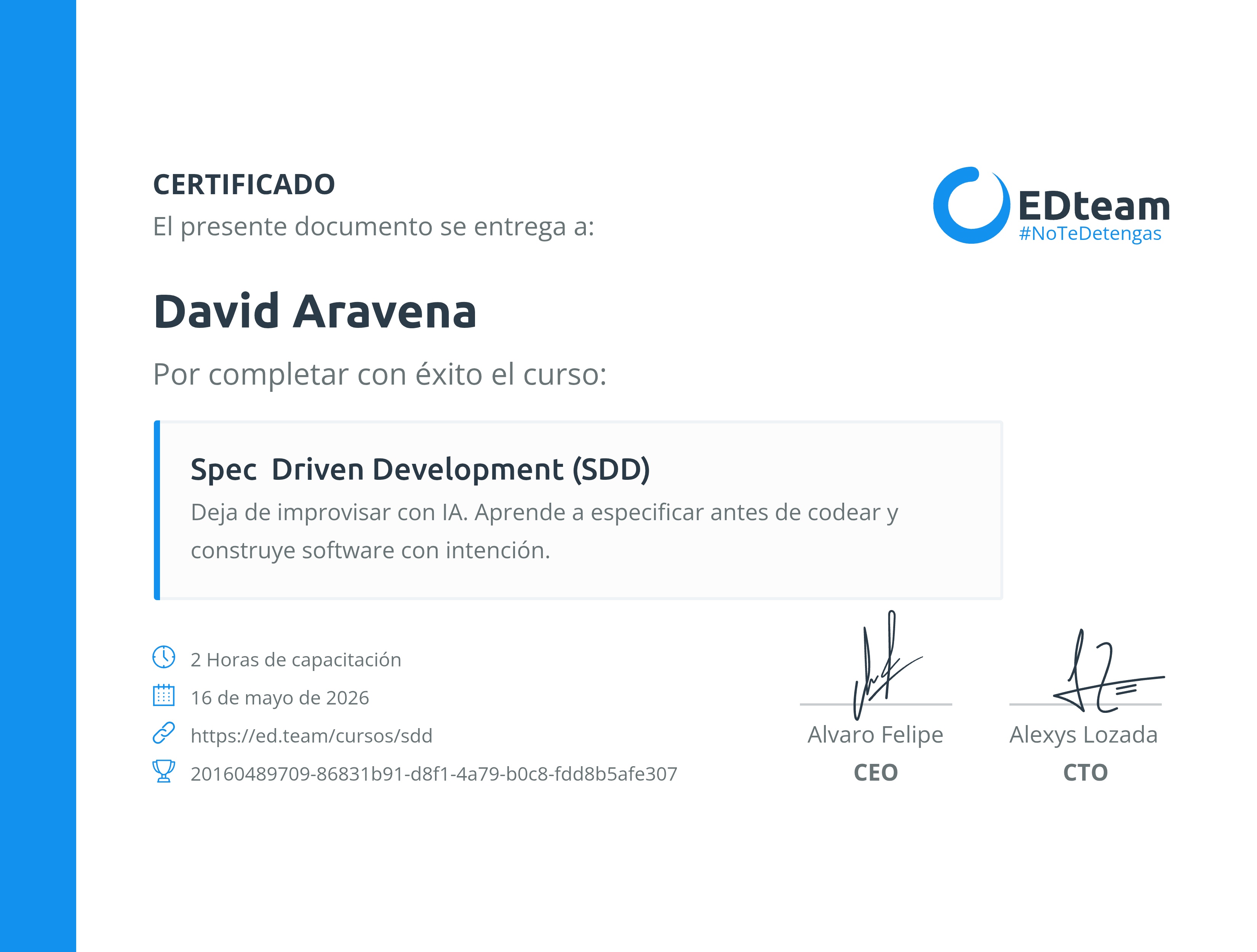 Certificado de curso