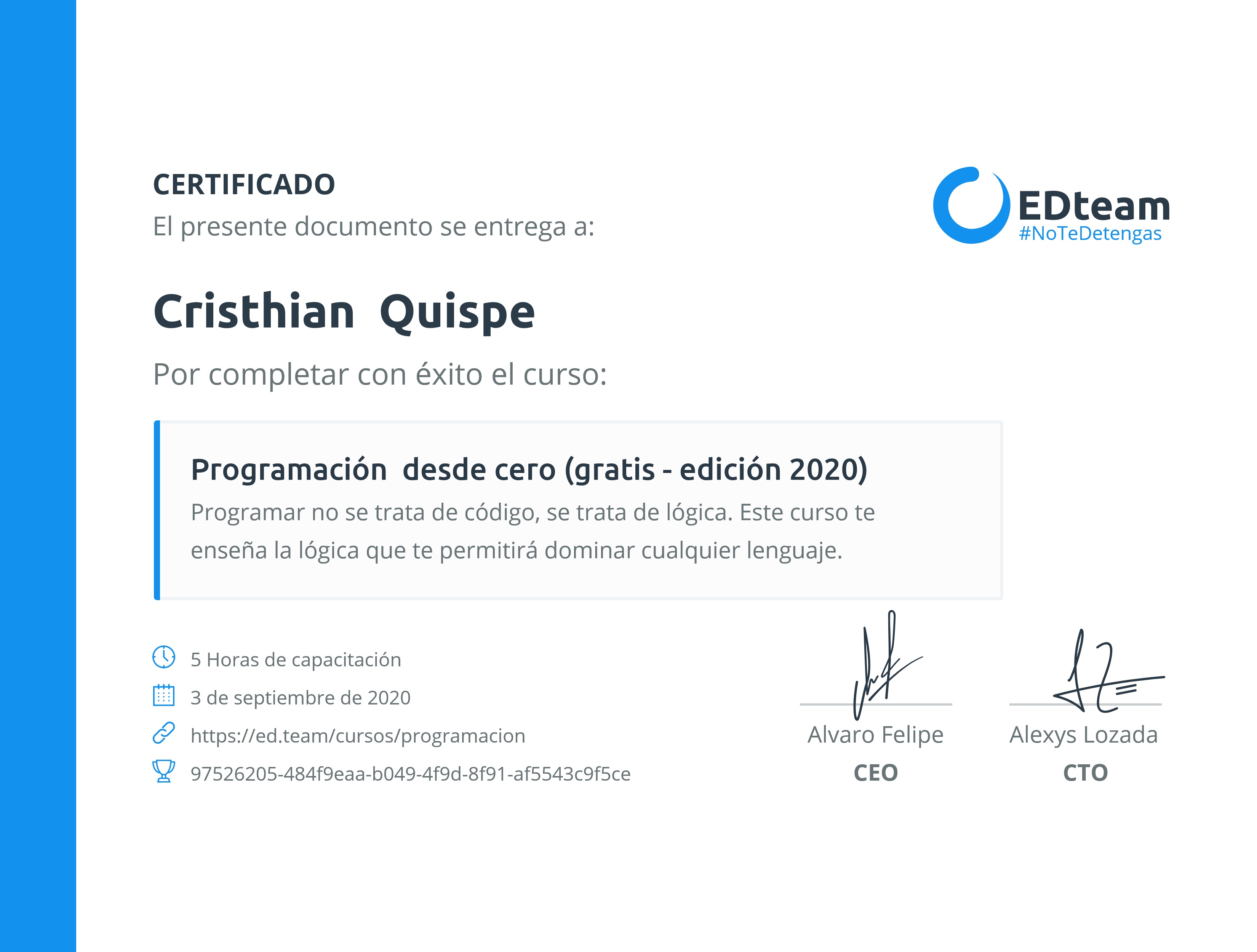 Certificado