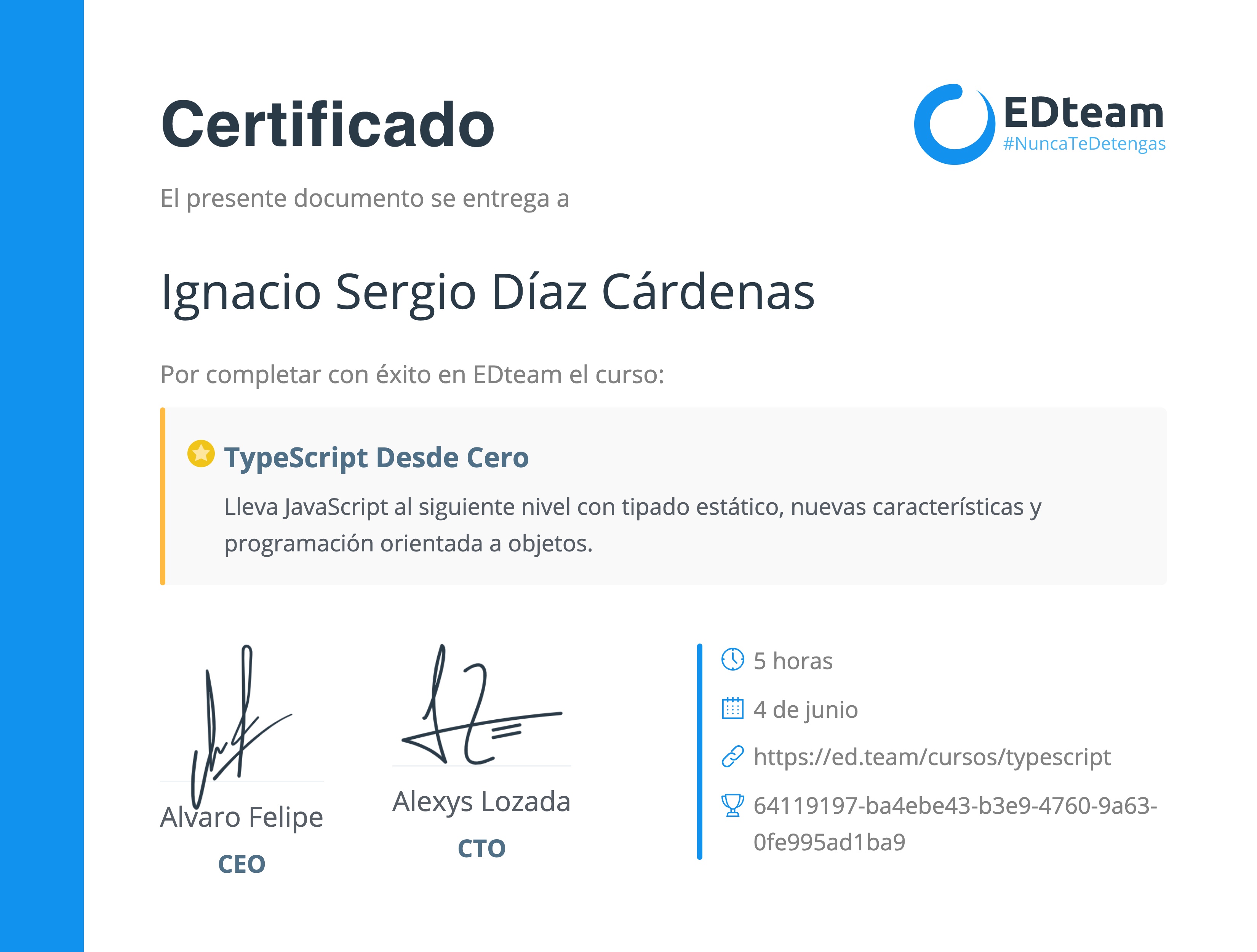 Certificado de curso
