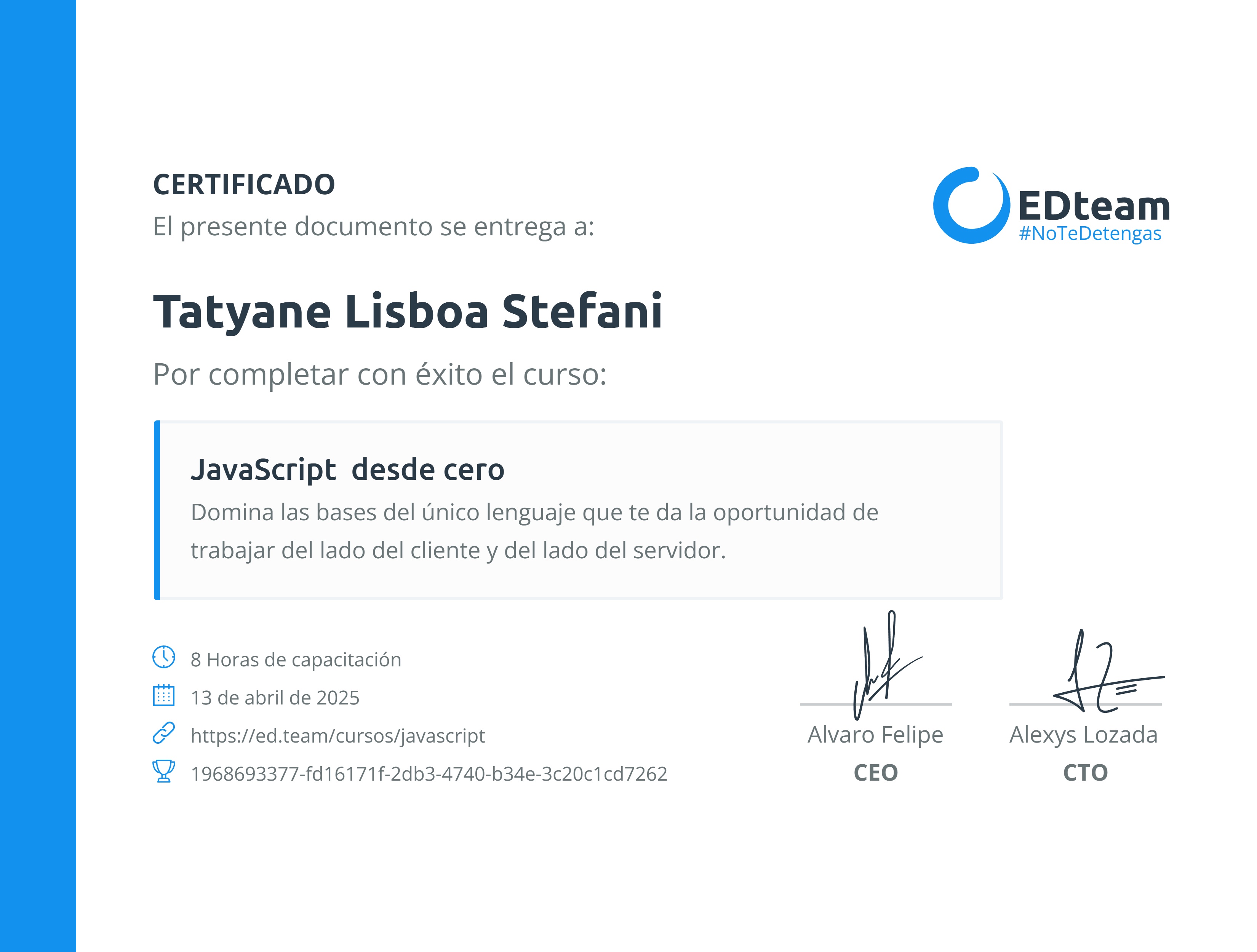 Certificado de curso