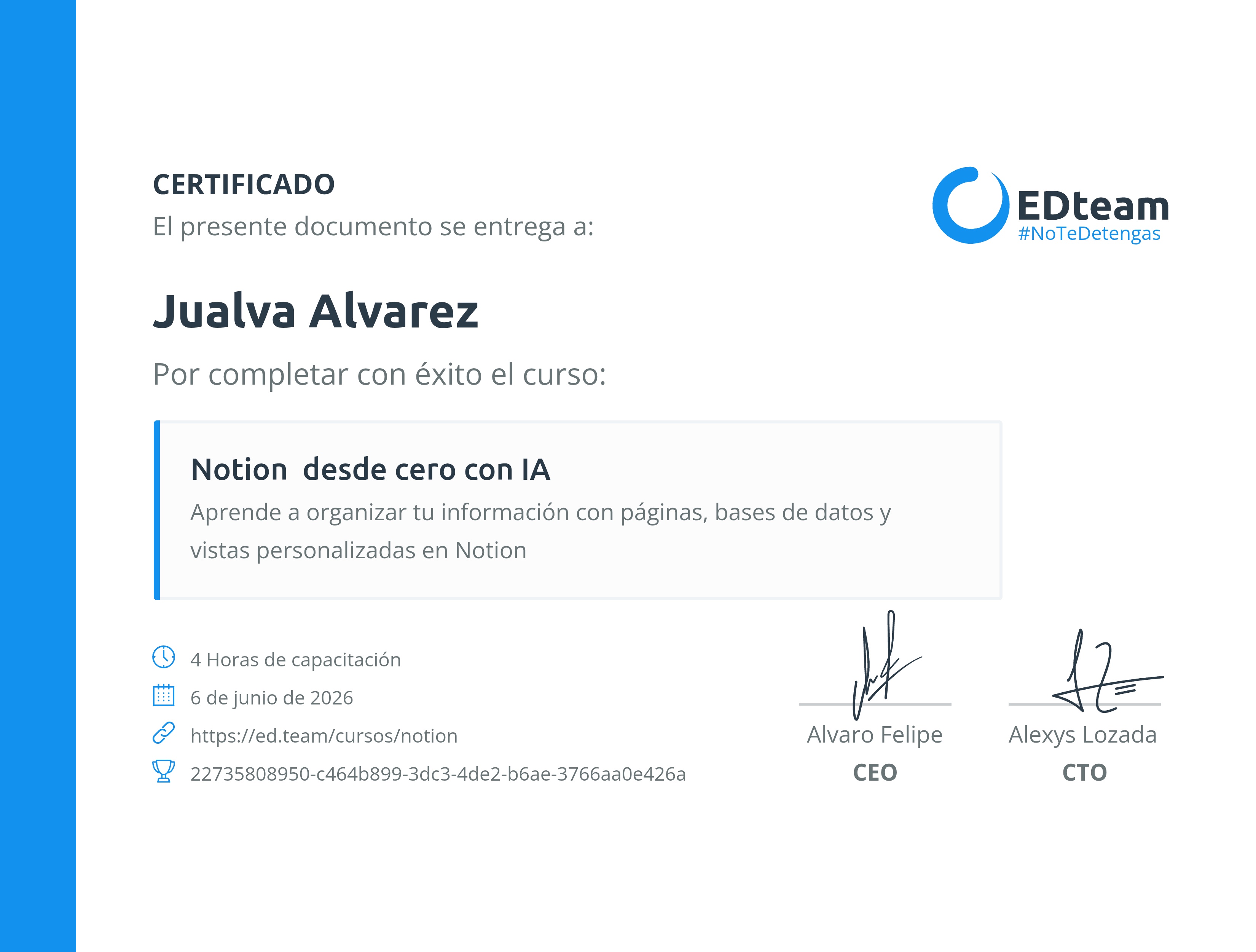 Certificado de curso