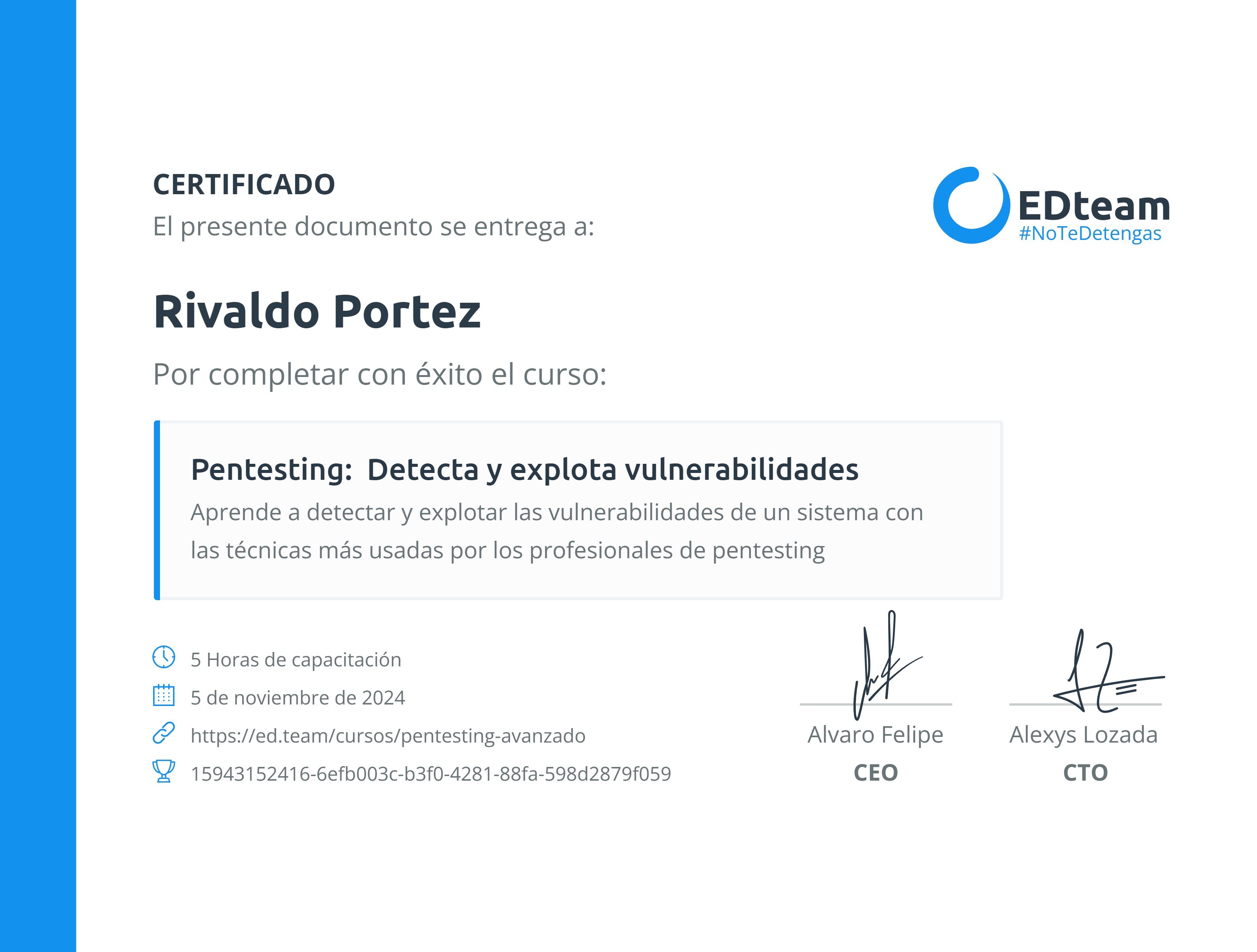 Certificado de curso