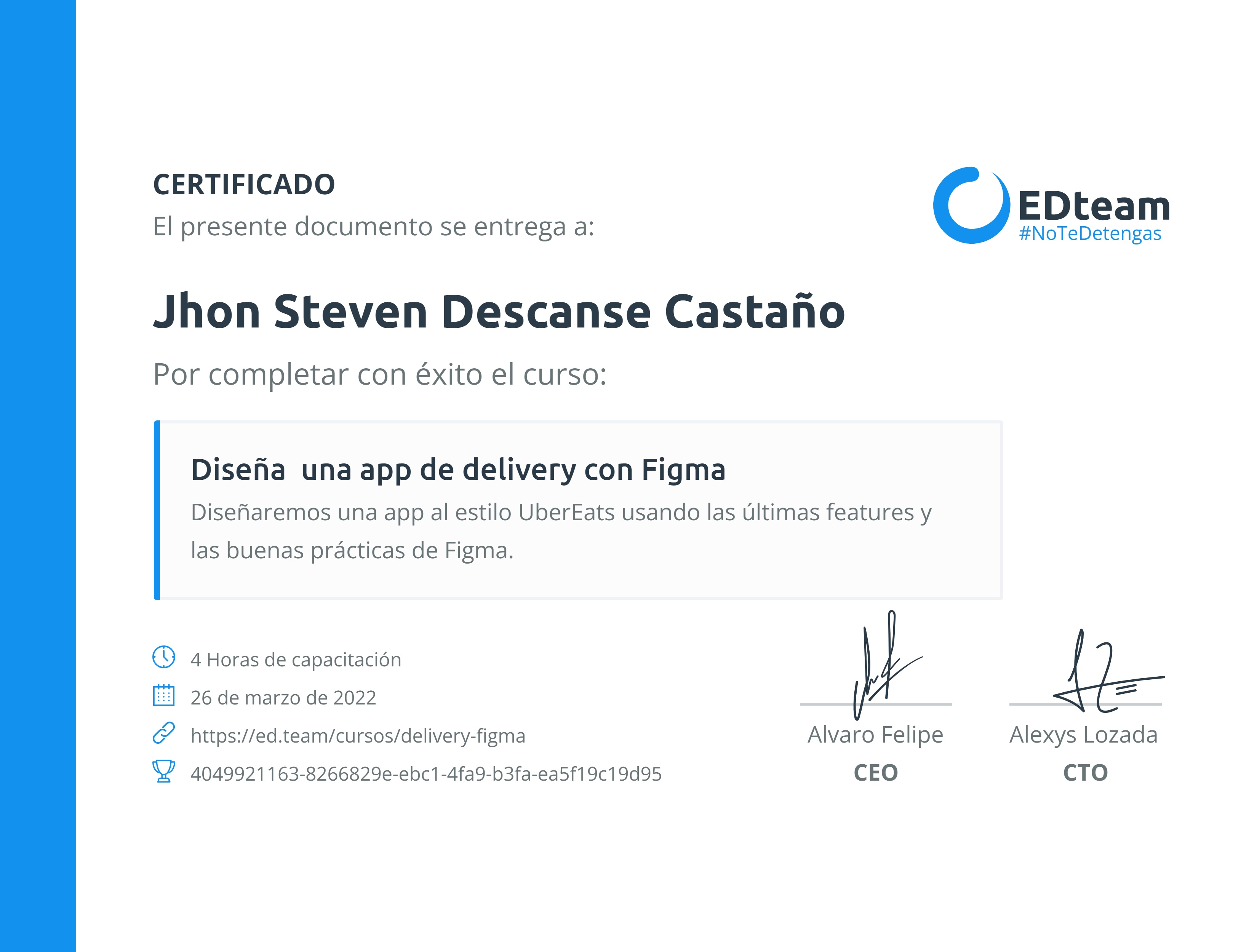 Certificado de curso