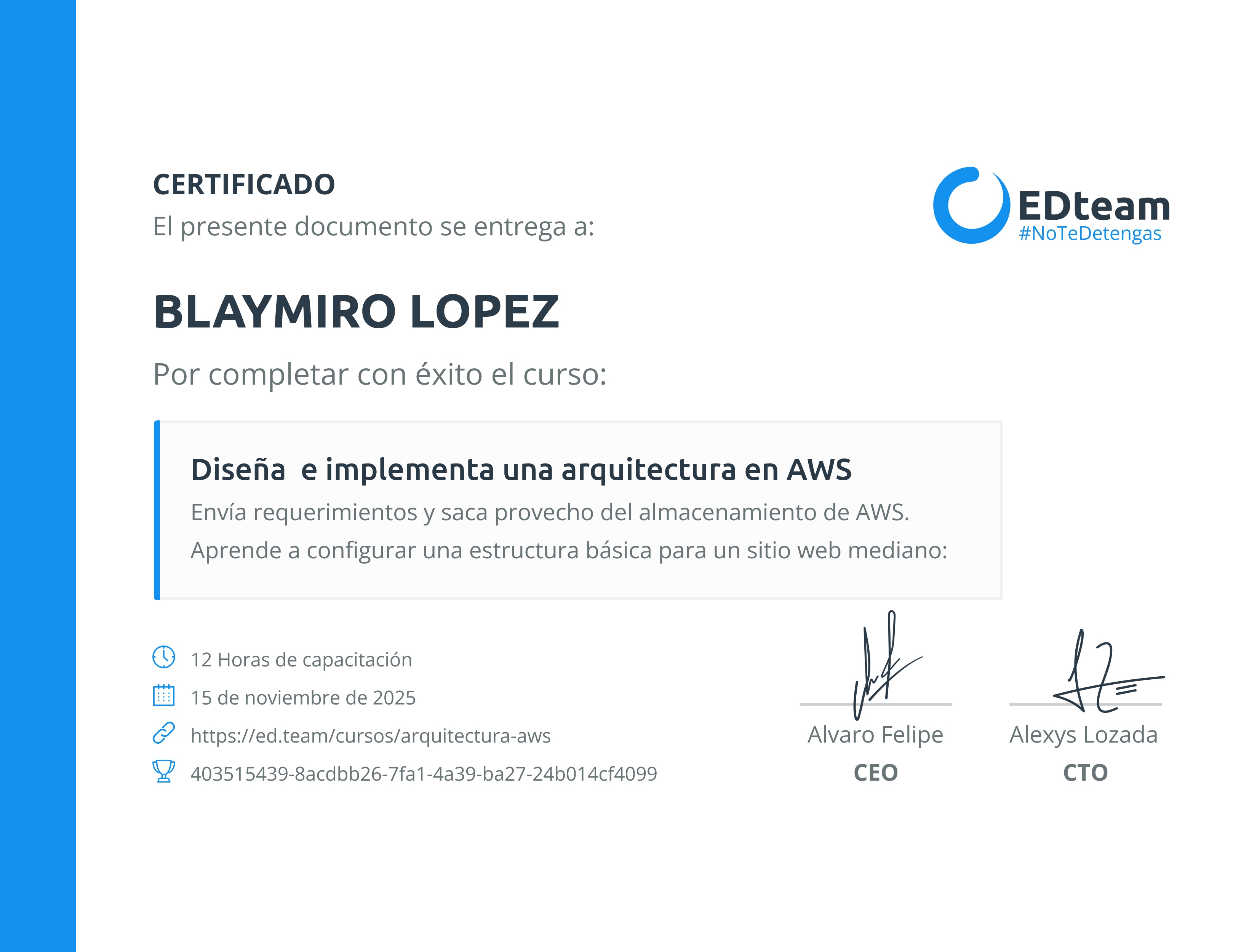 Certificado de curso