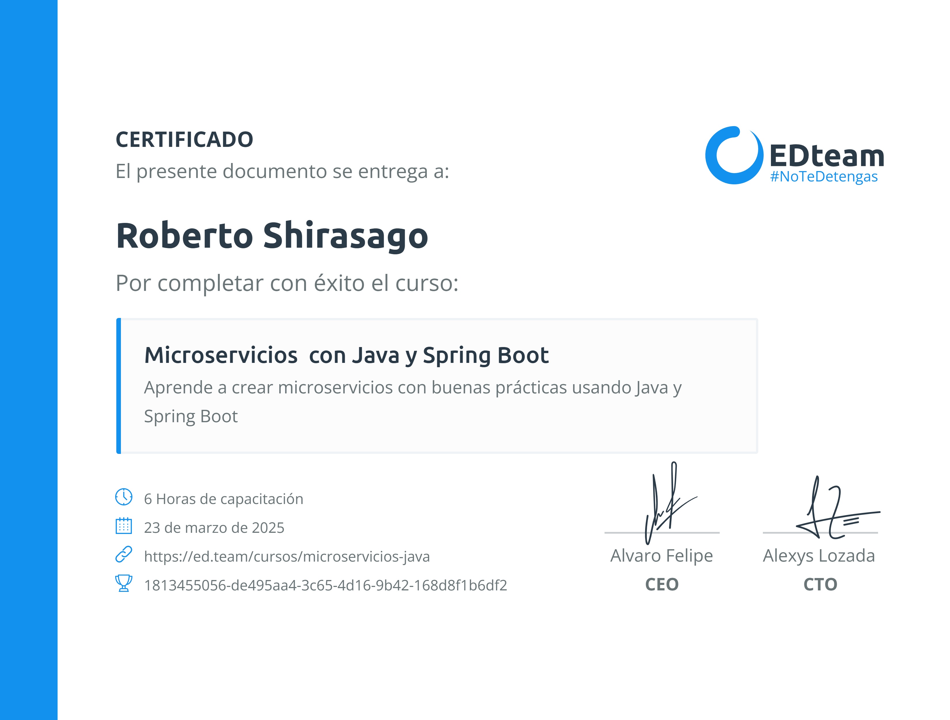 Certificado de curso