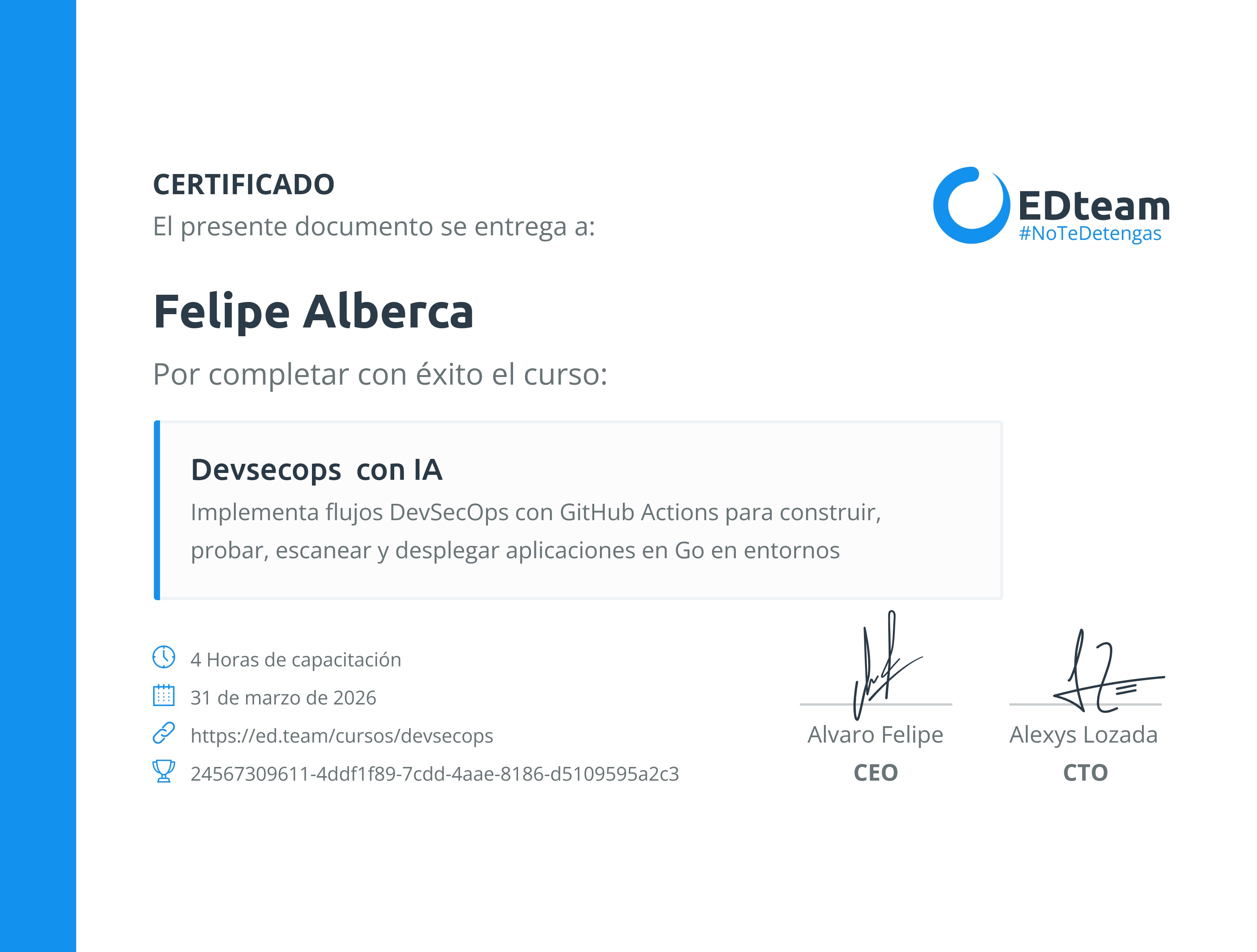 Certificado de curso