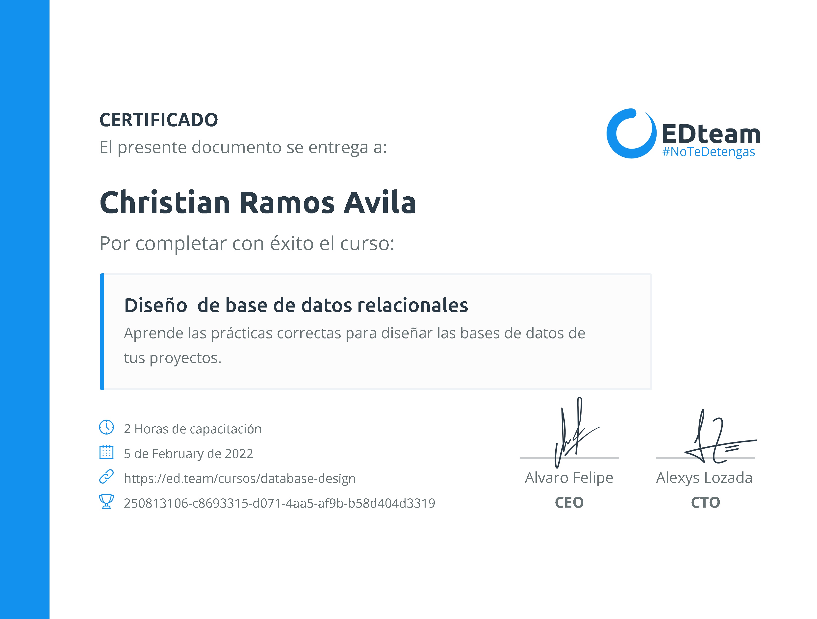 Certificado de curso