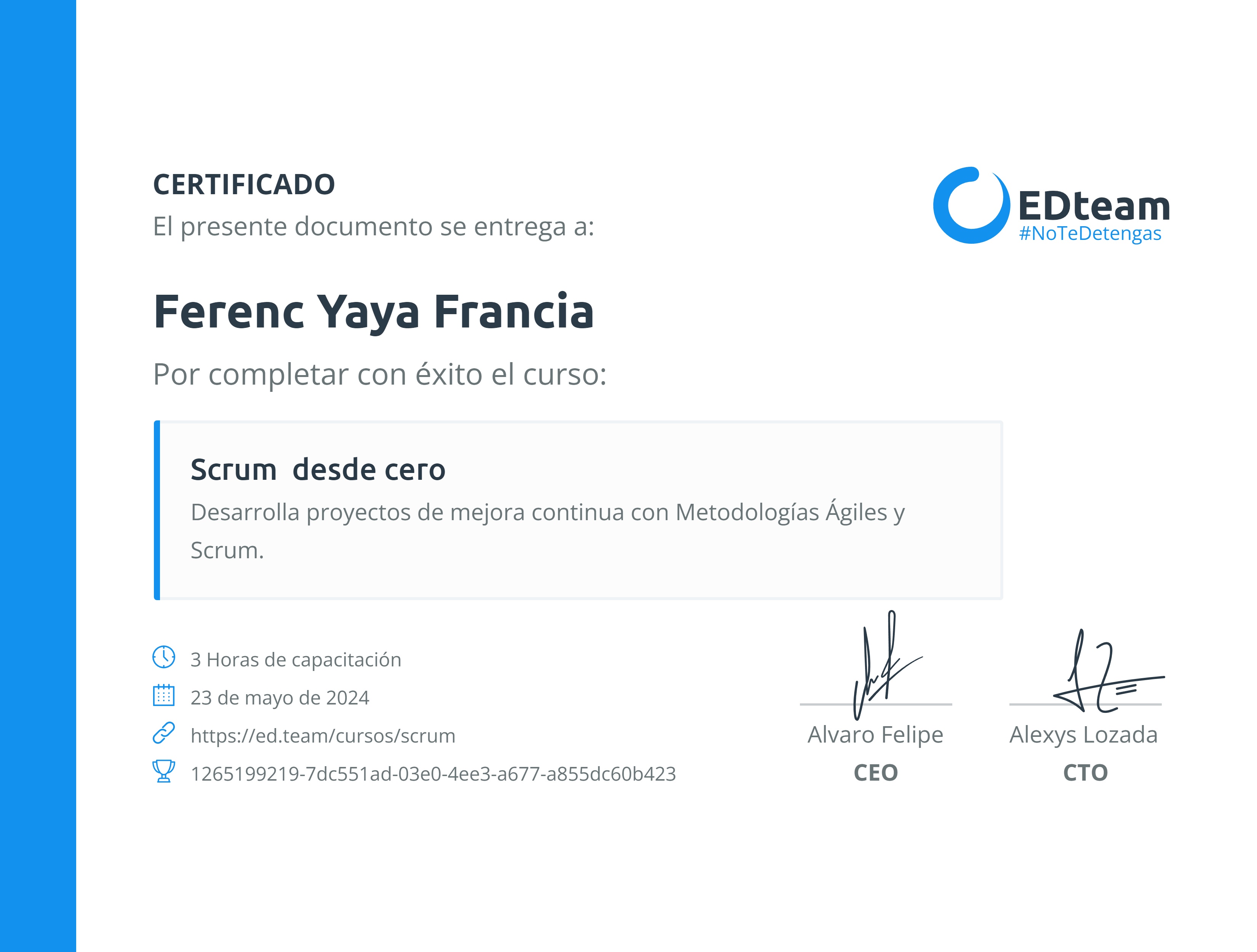 Certificado de curso
