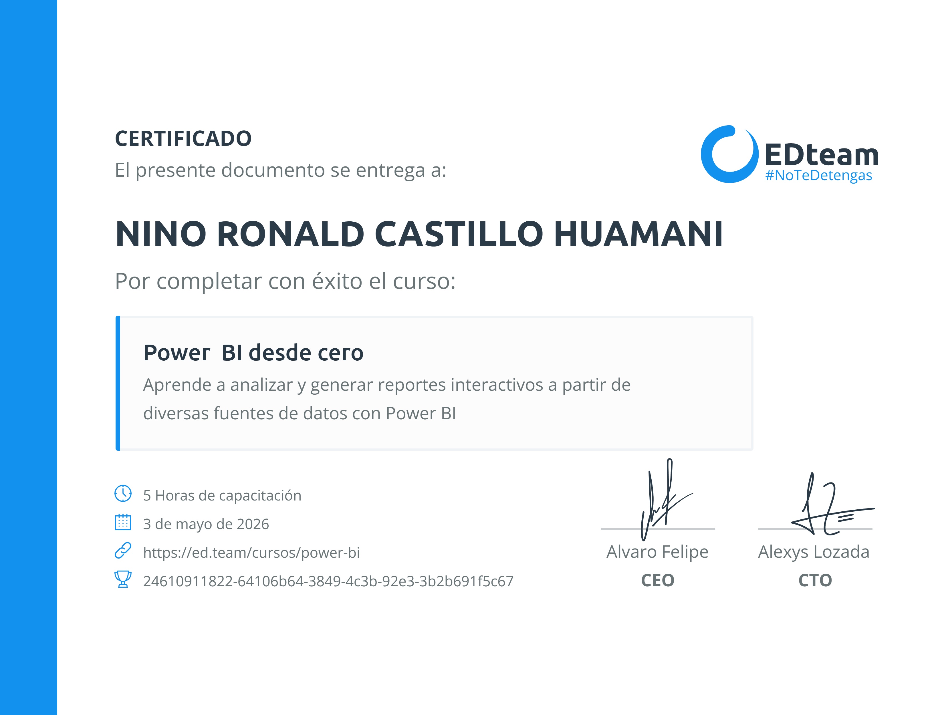 Certificado de curso
