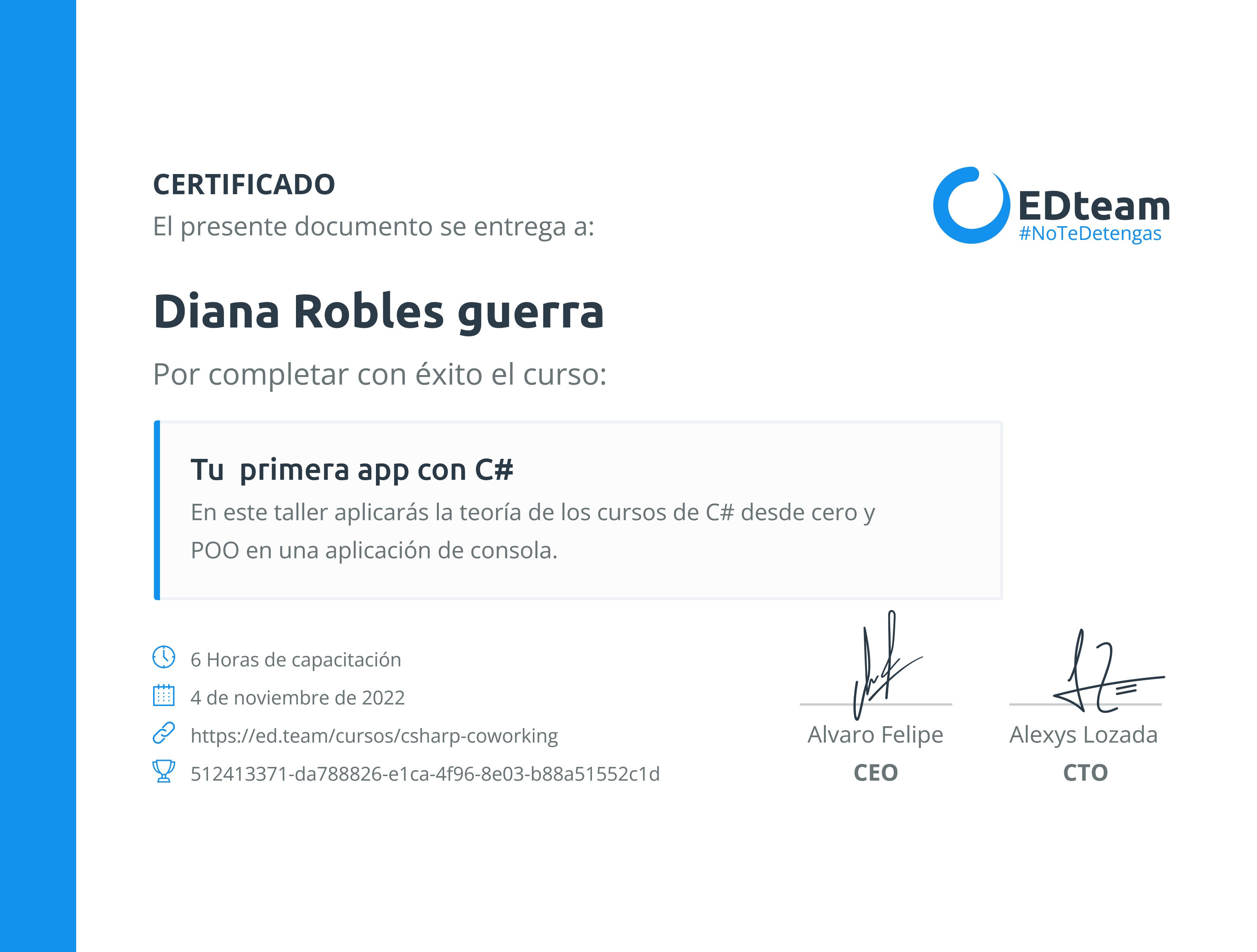 Certificado de curso