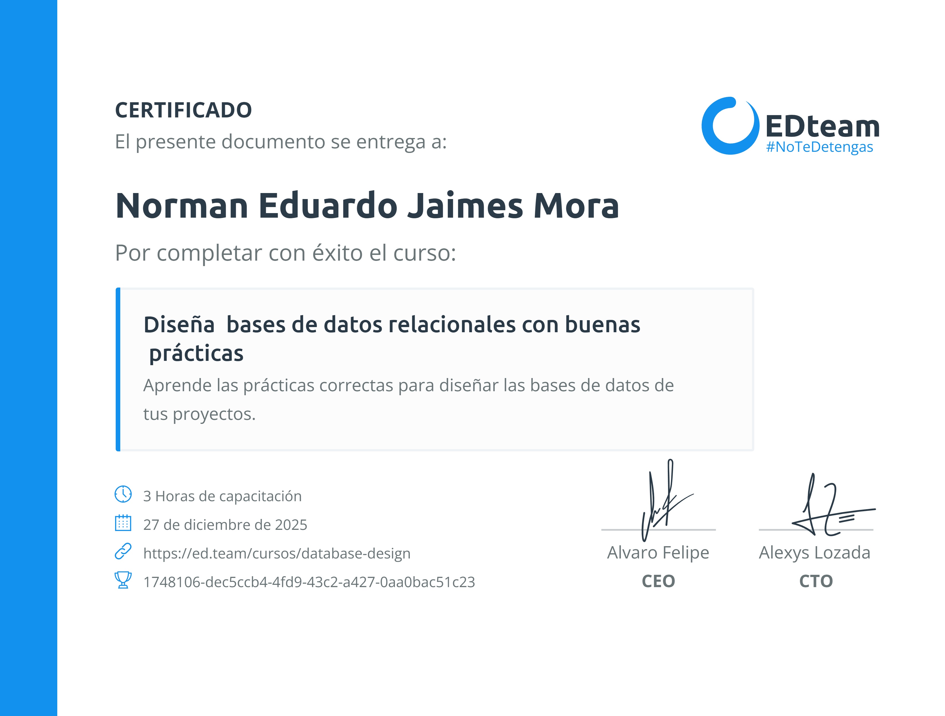 Certificado de curso