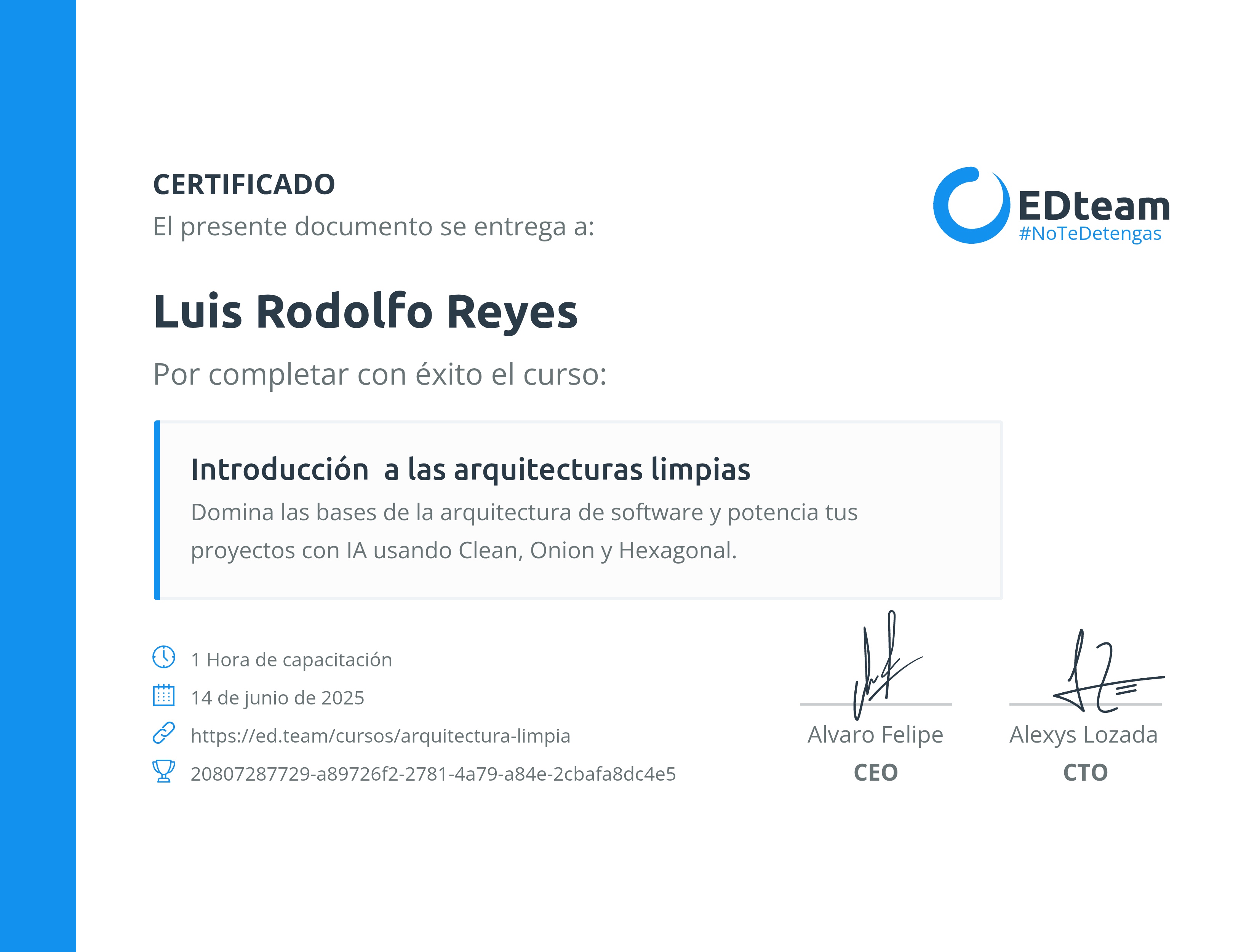 Certificado de curso