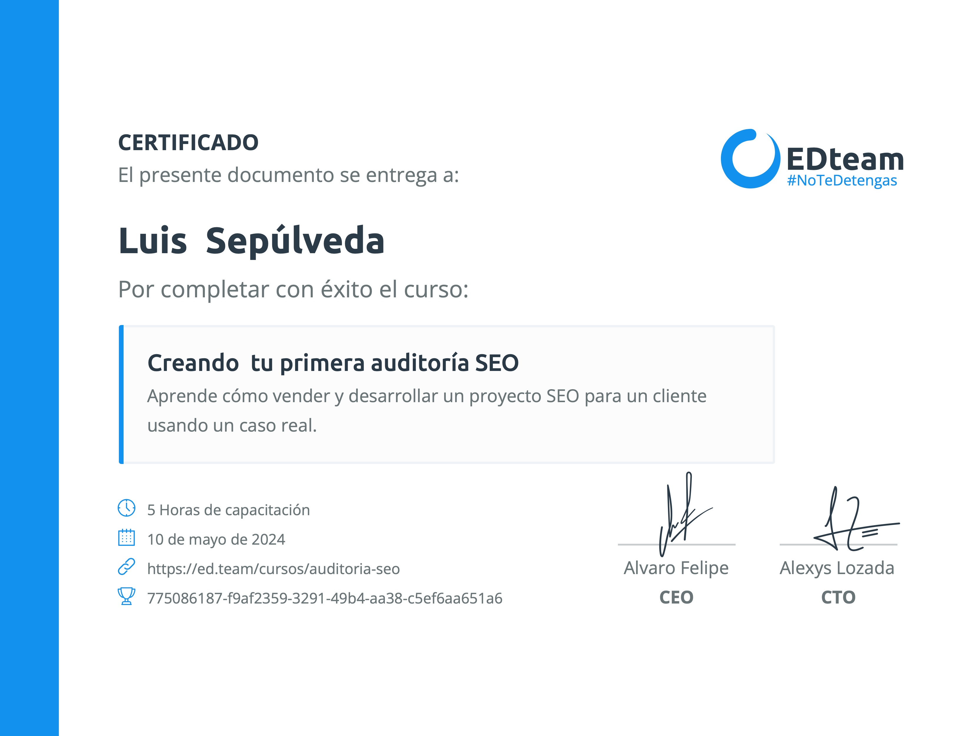 Certificado de curso