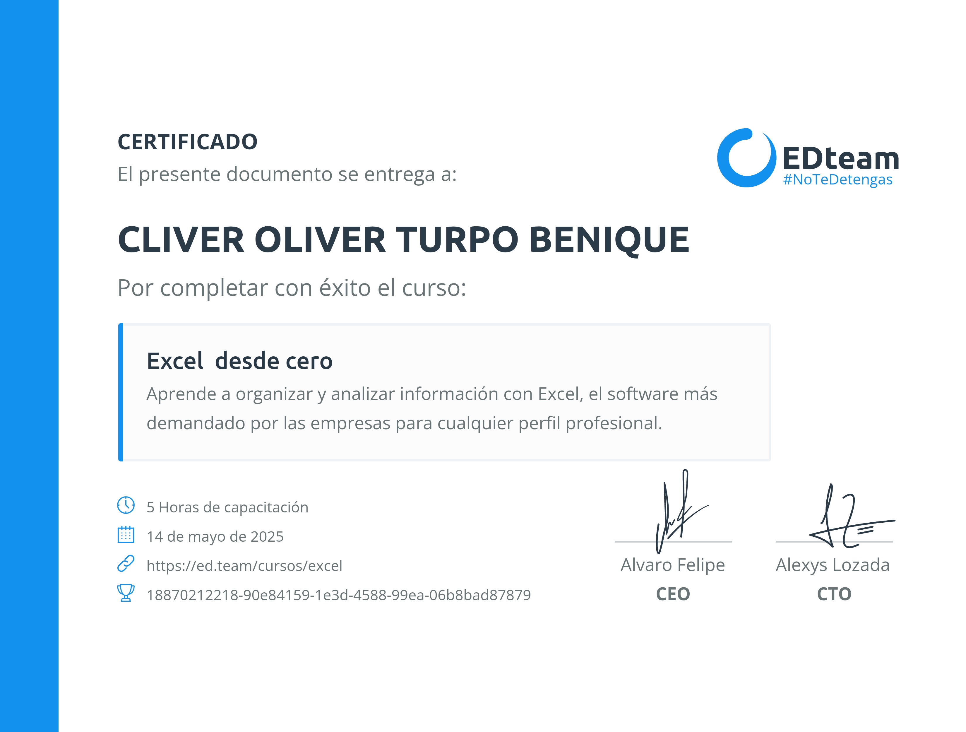 Certificado de curso