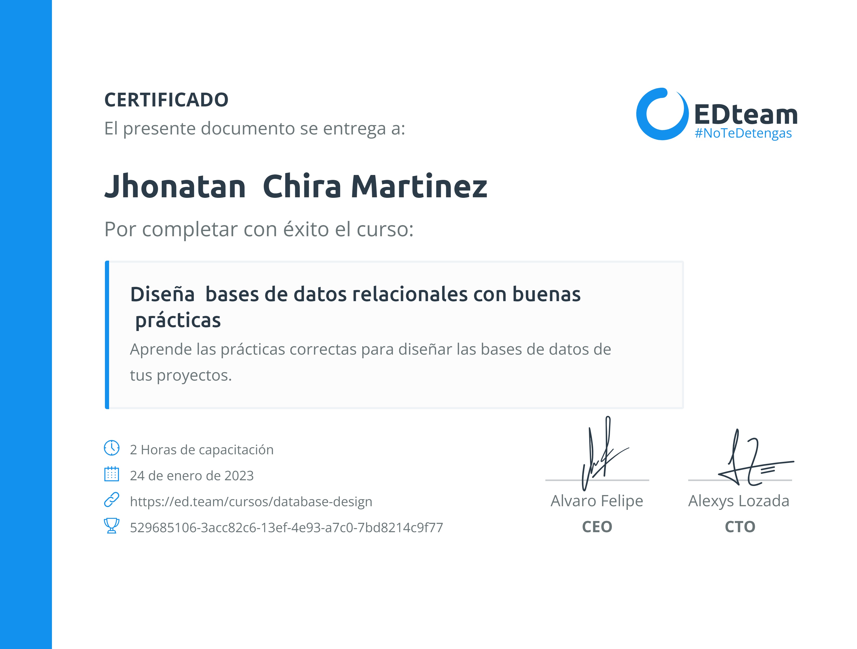 Certificado de curso