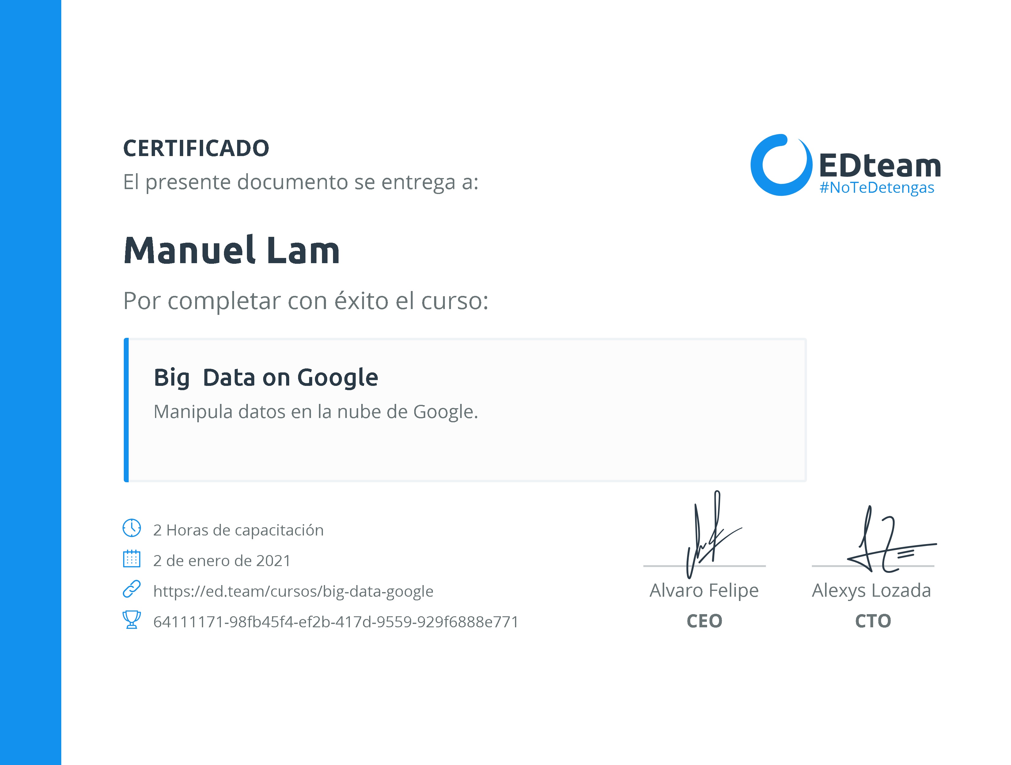 Certificado de curso
