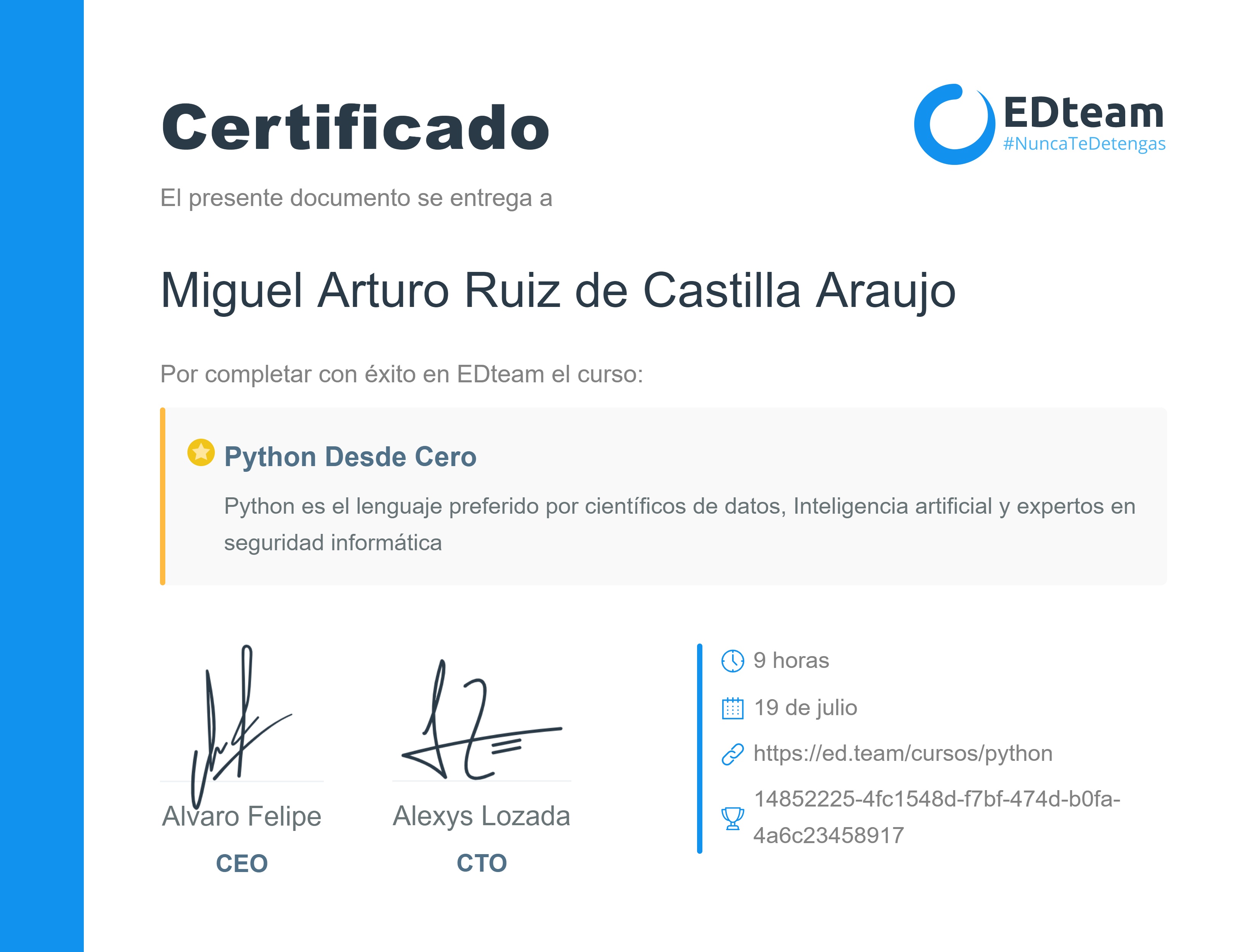 Certificado