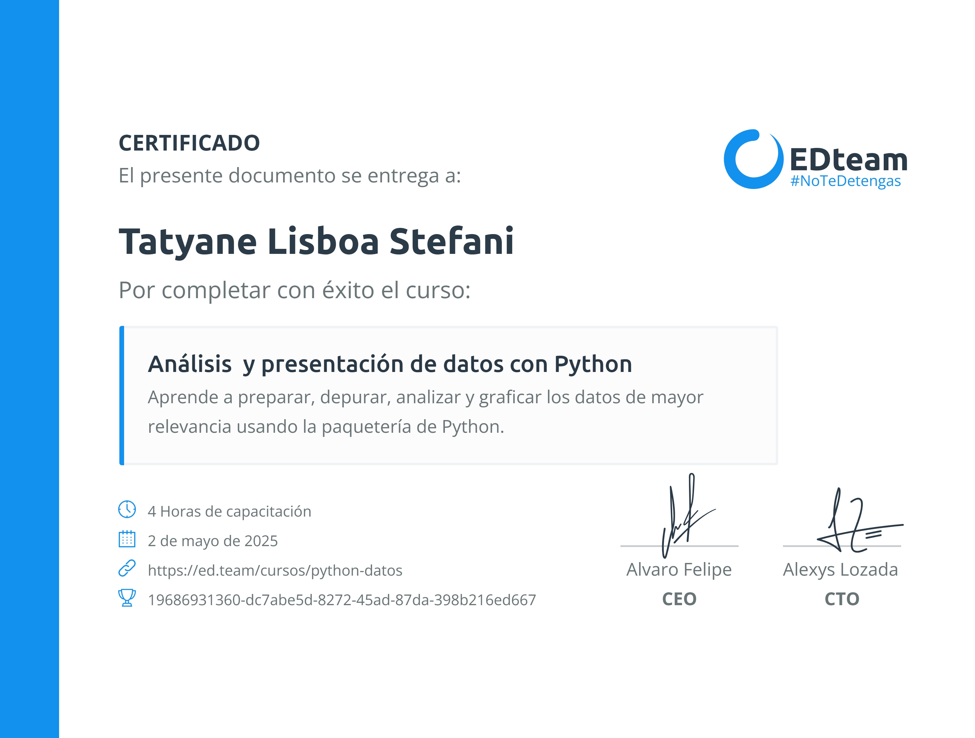 Certificado de curso