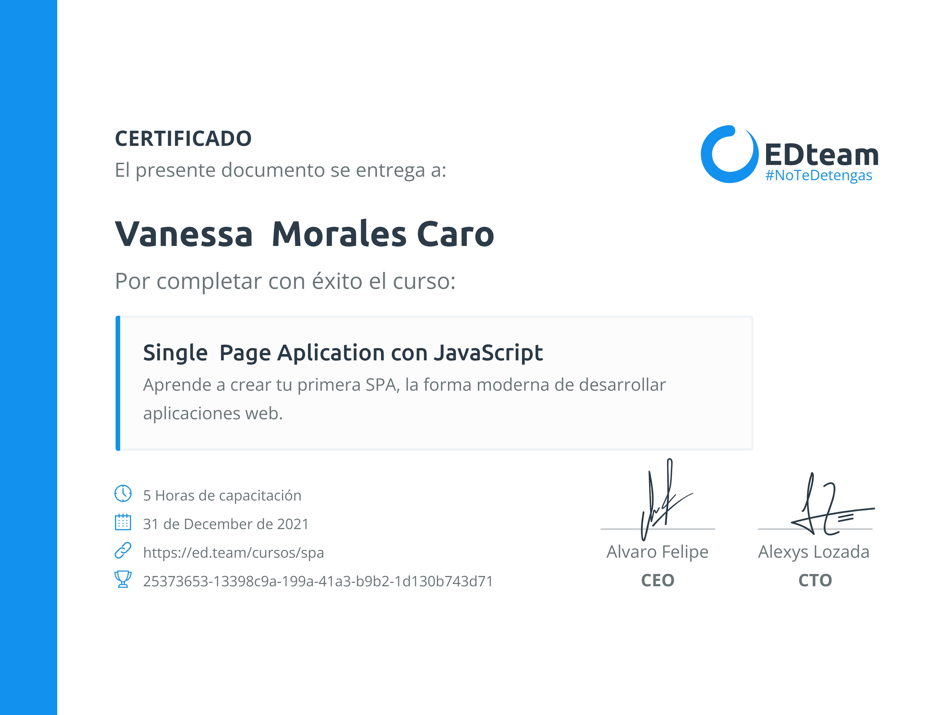 Certificado de curso