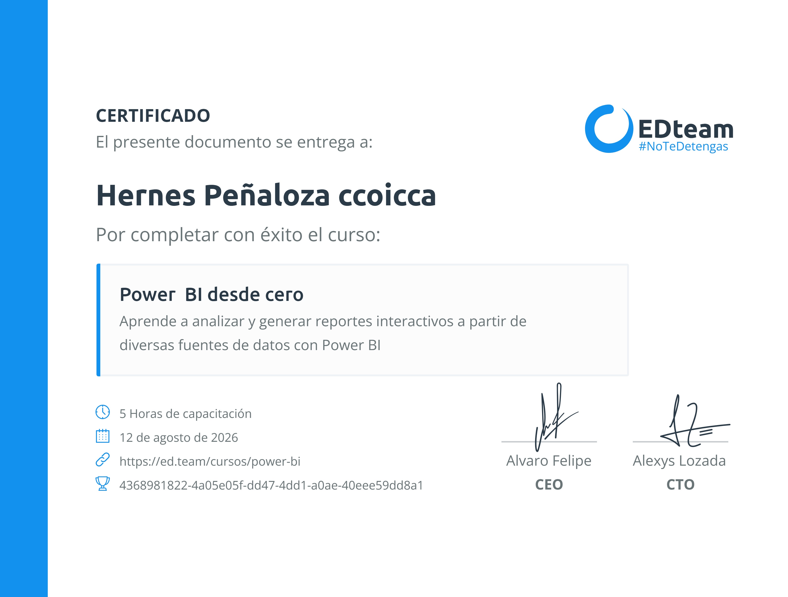 Certificado de curso
