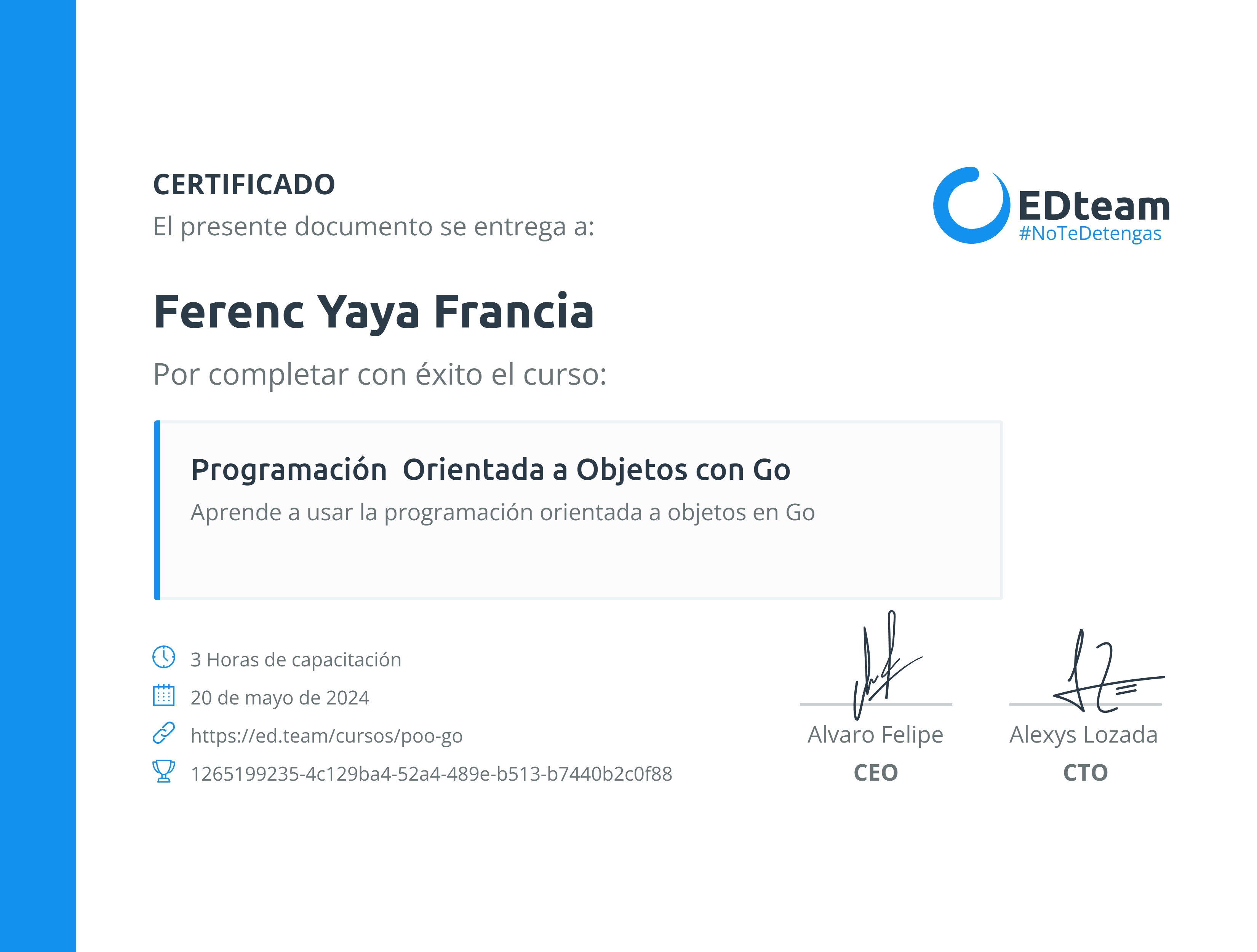 Certificado de curso