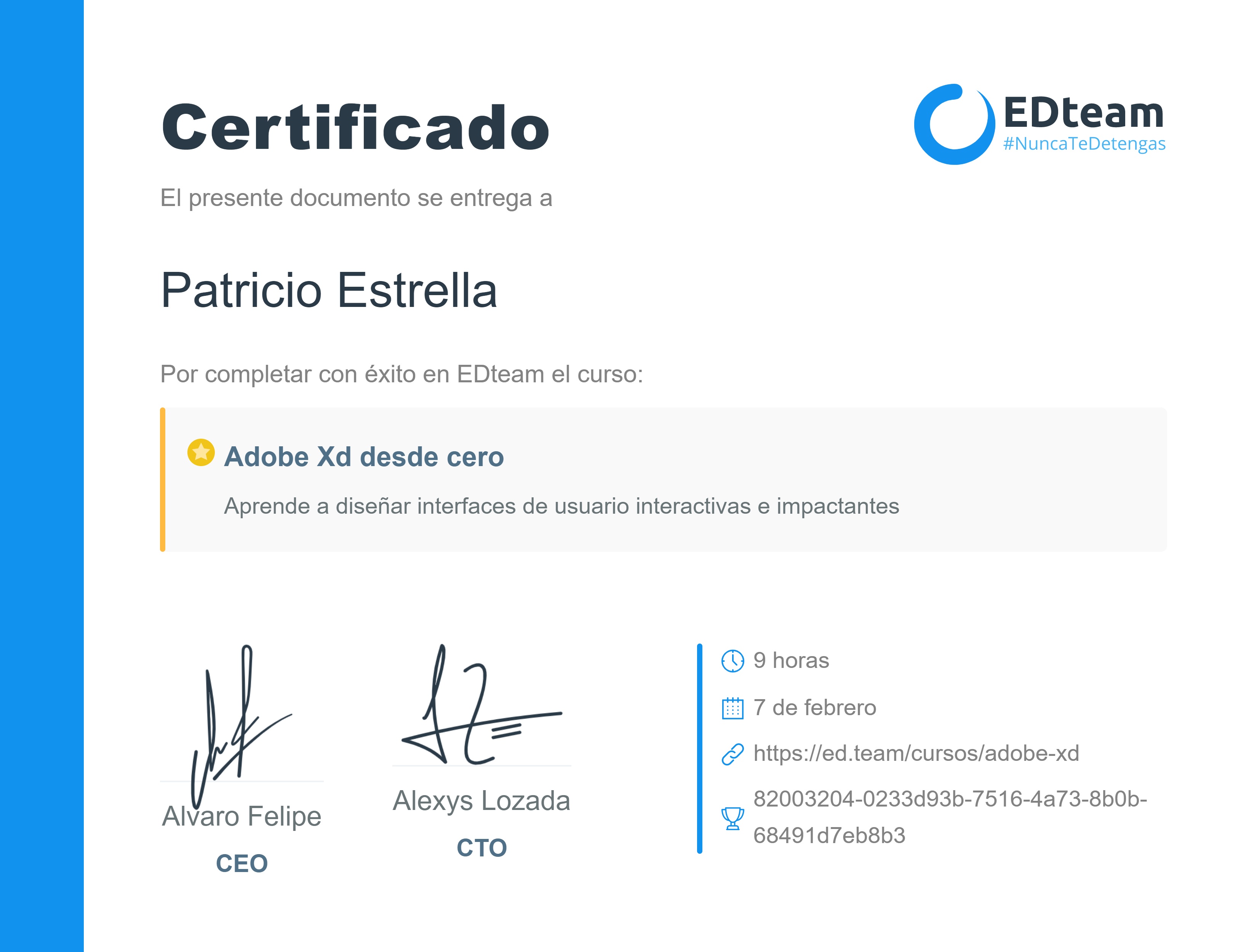 Certificado de curso