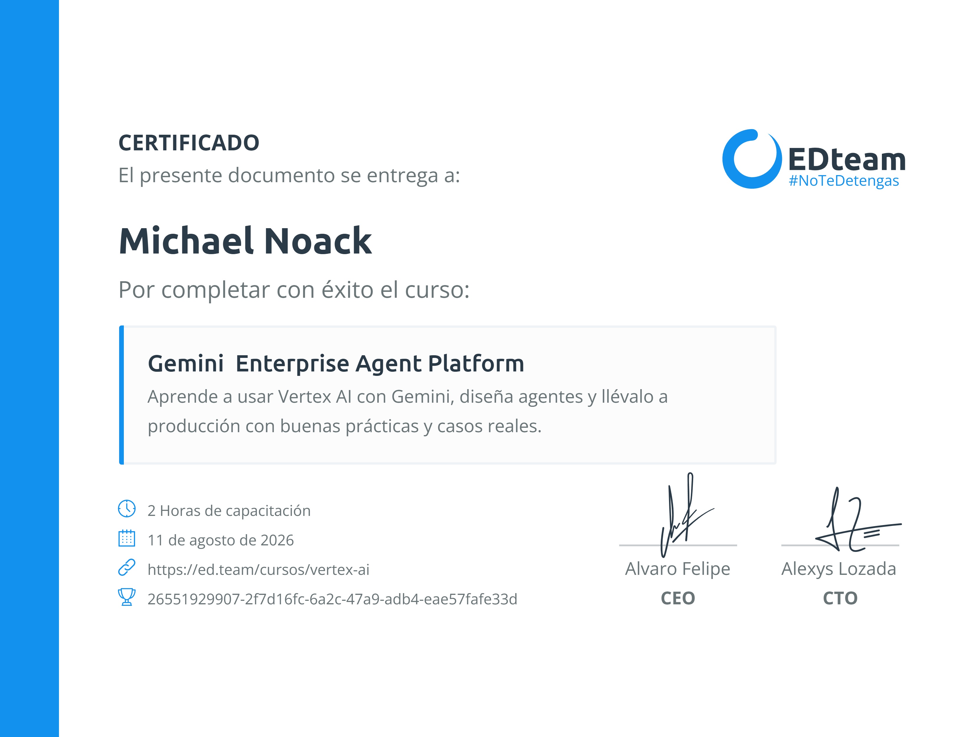 Certificado de curso