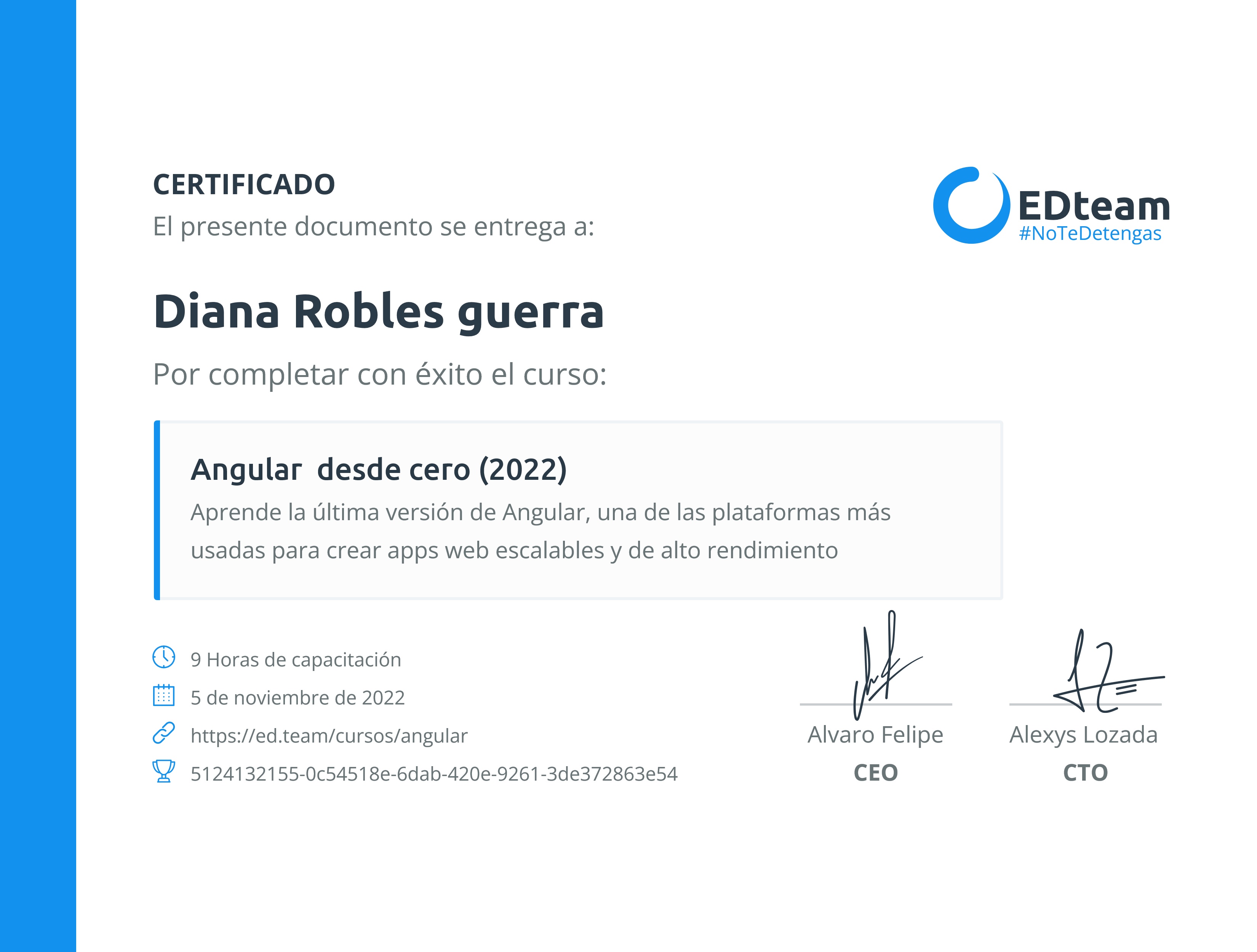 Certificado de curso