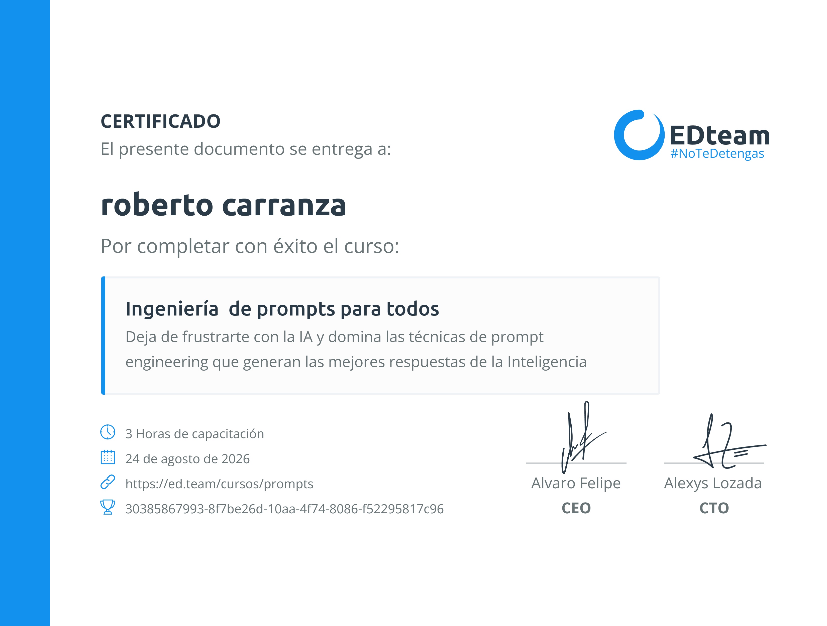 Certificado de curso