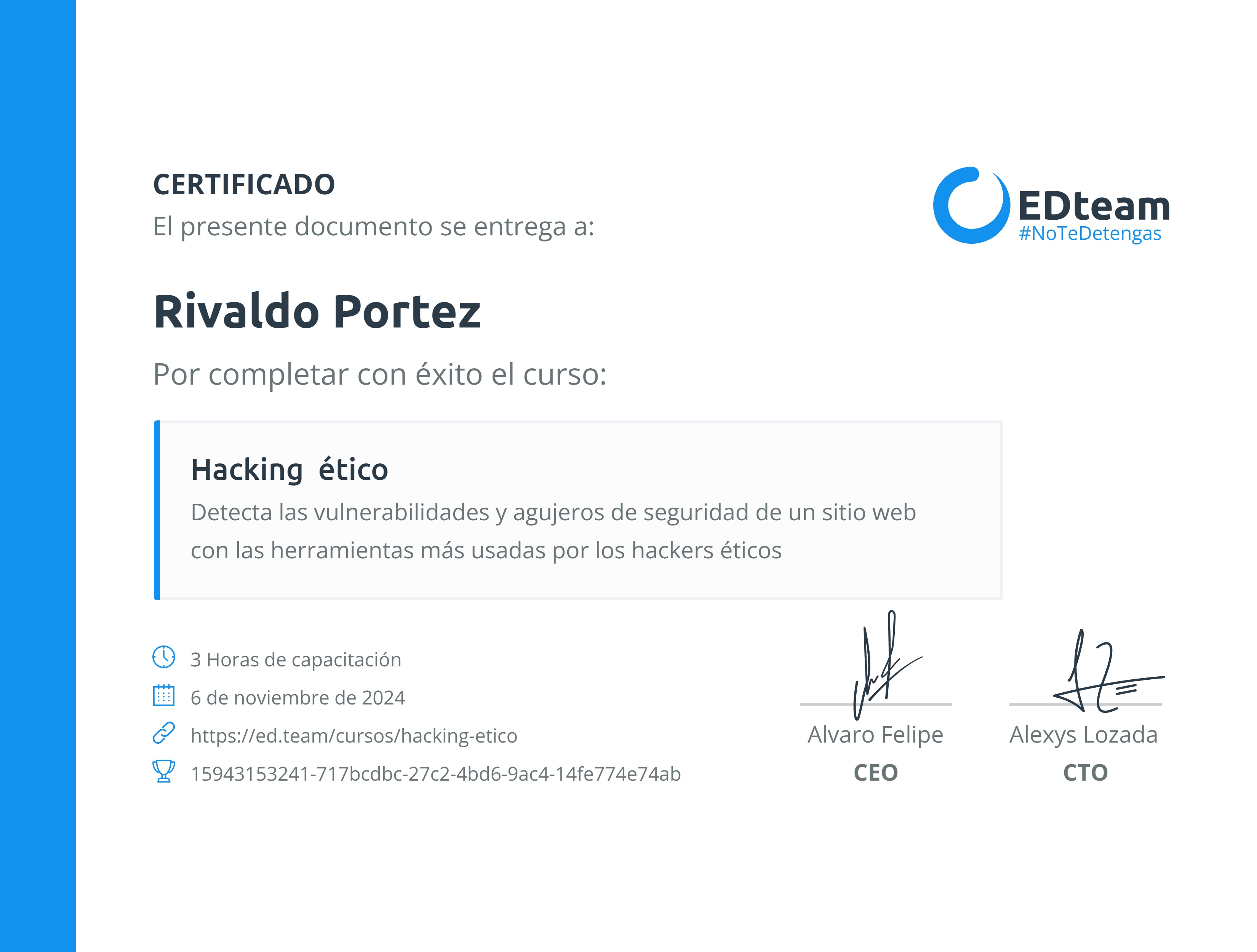 Certificado de curso