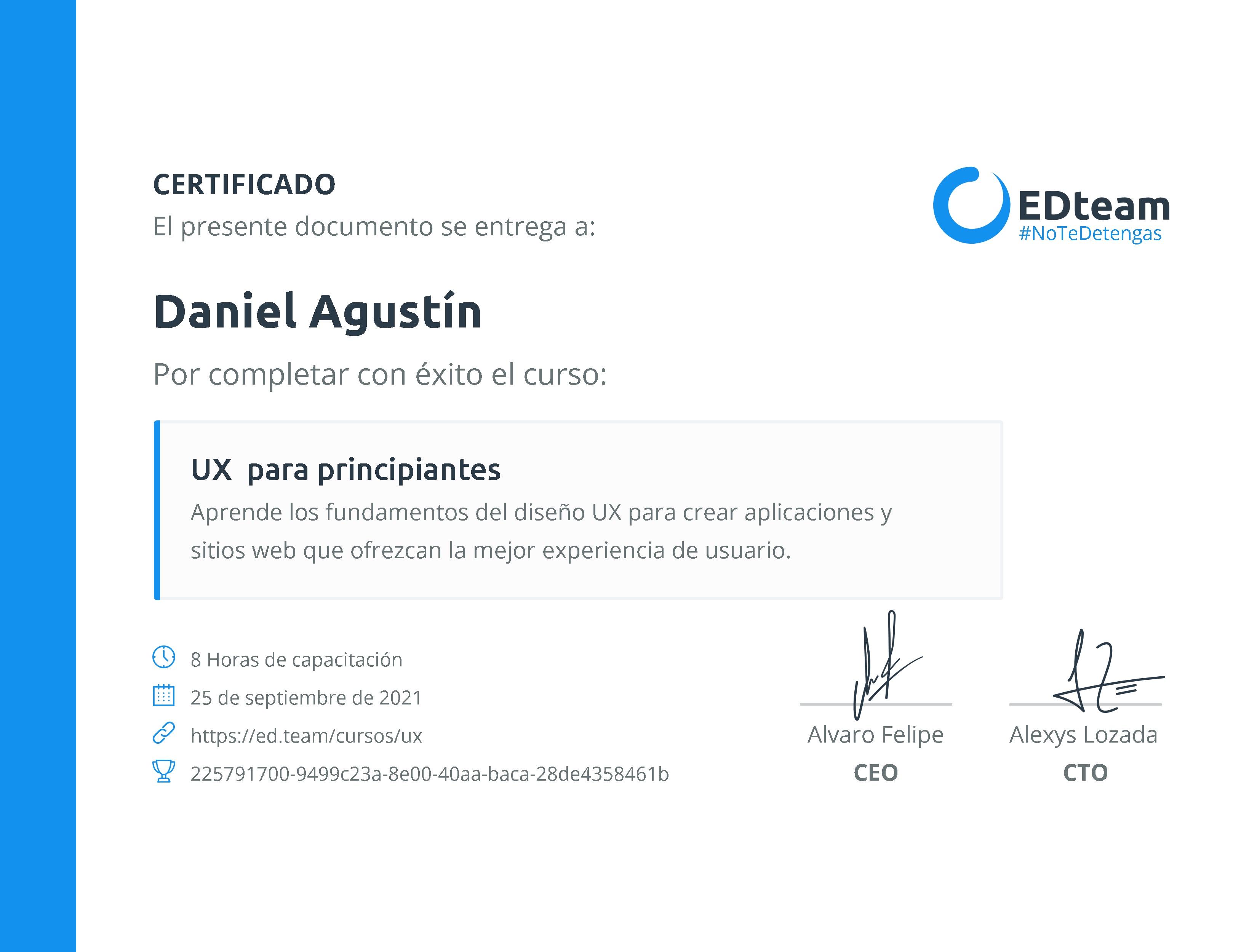 Certificado de curso