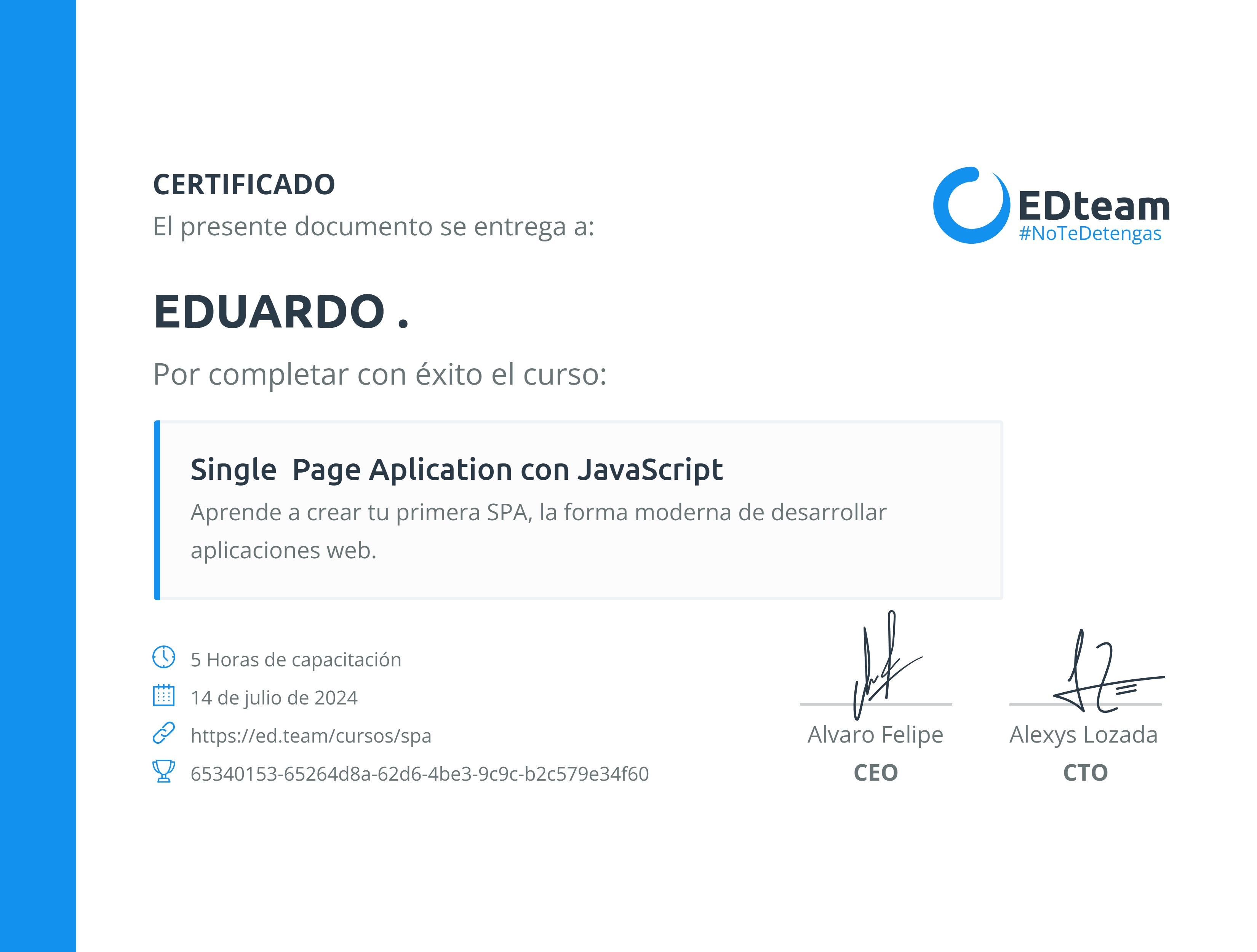 Certificado de curso