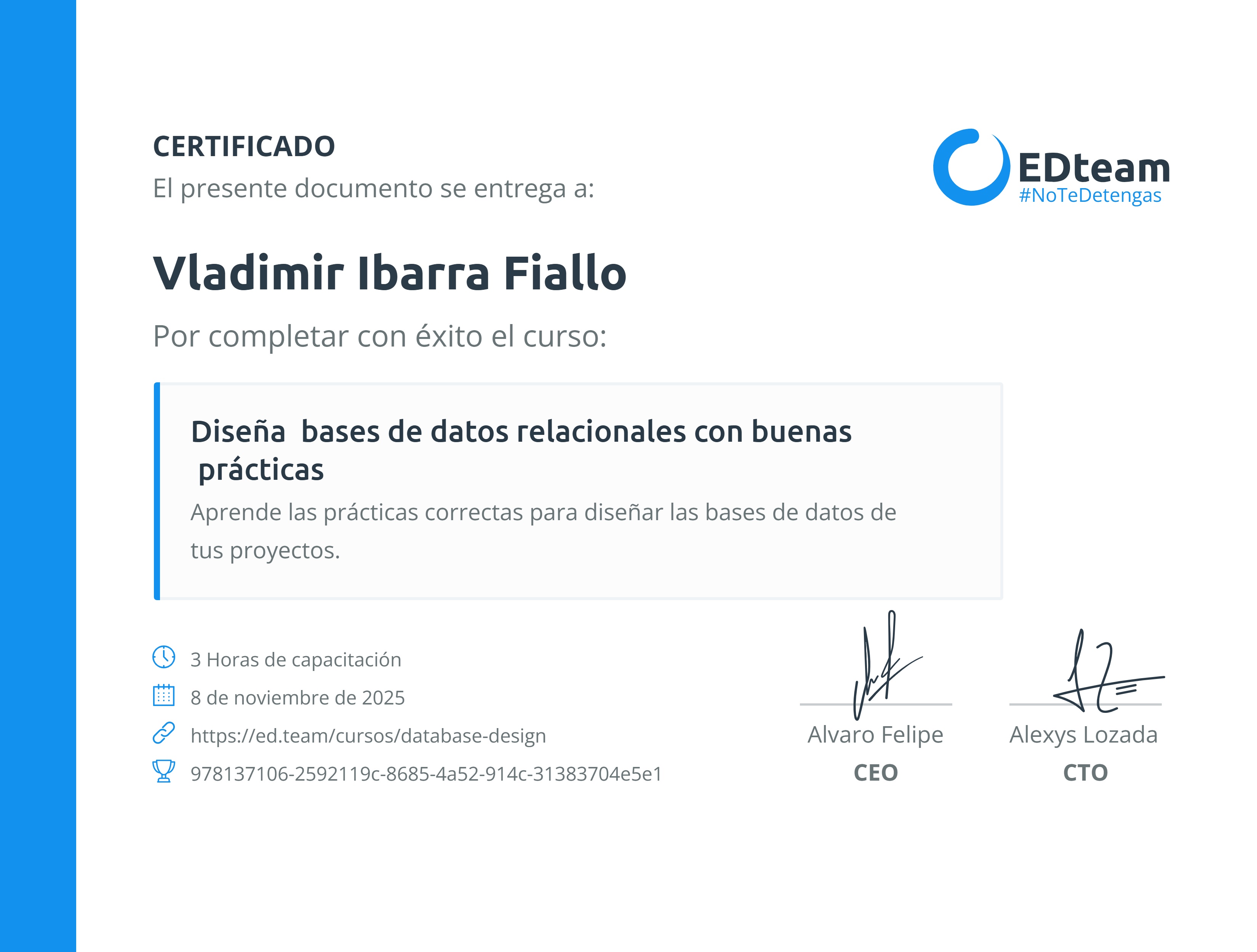 Certificado de curso