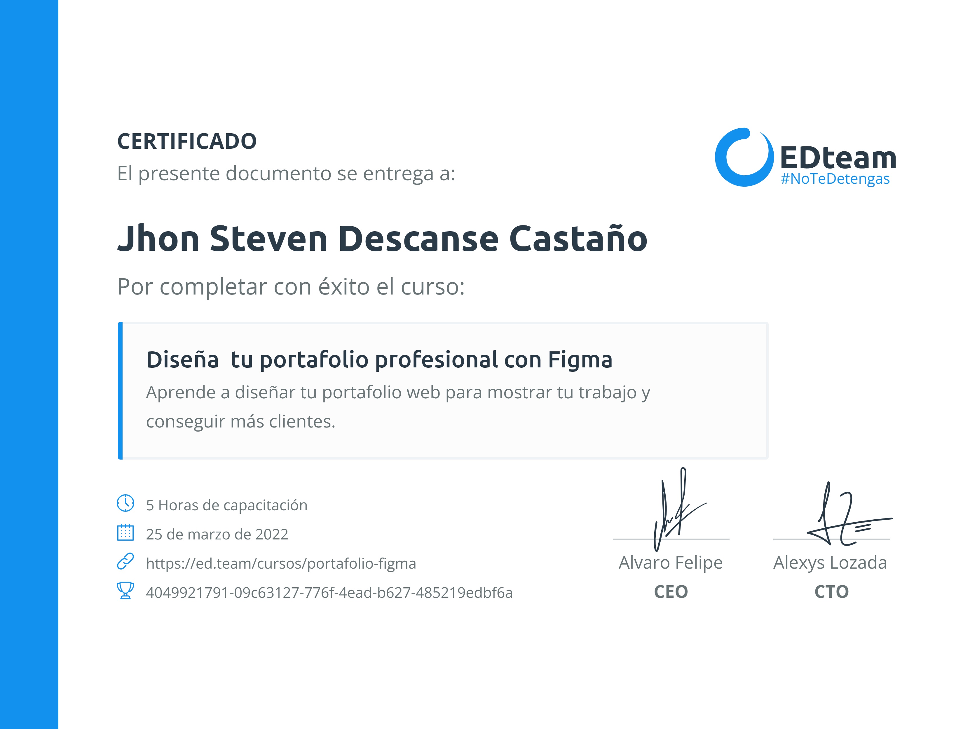 Certificado de curso