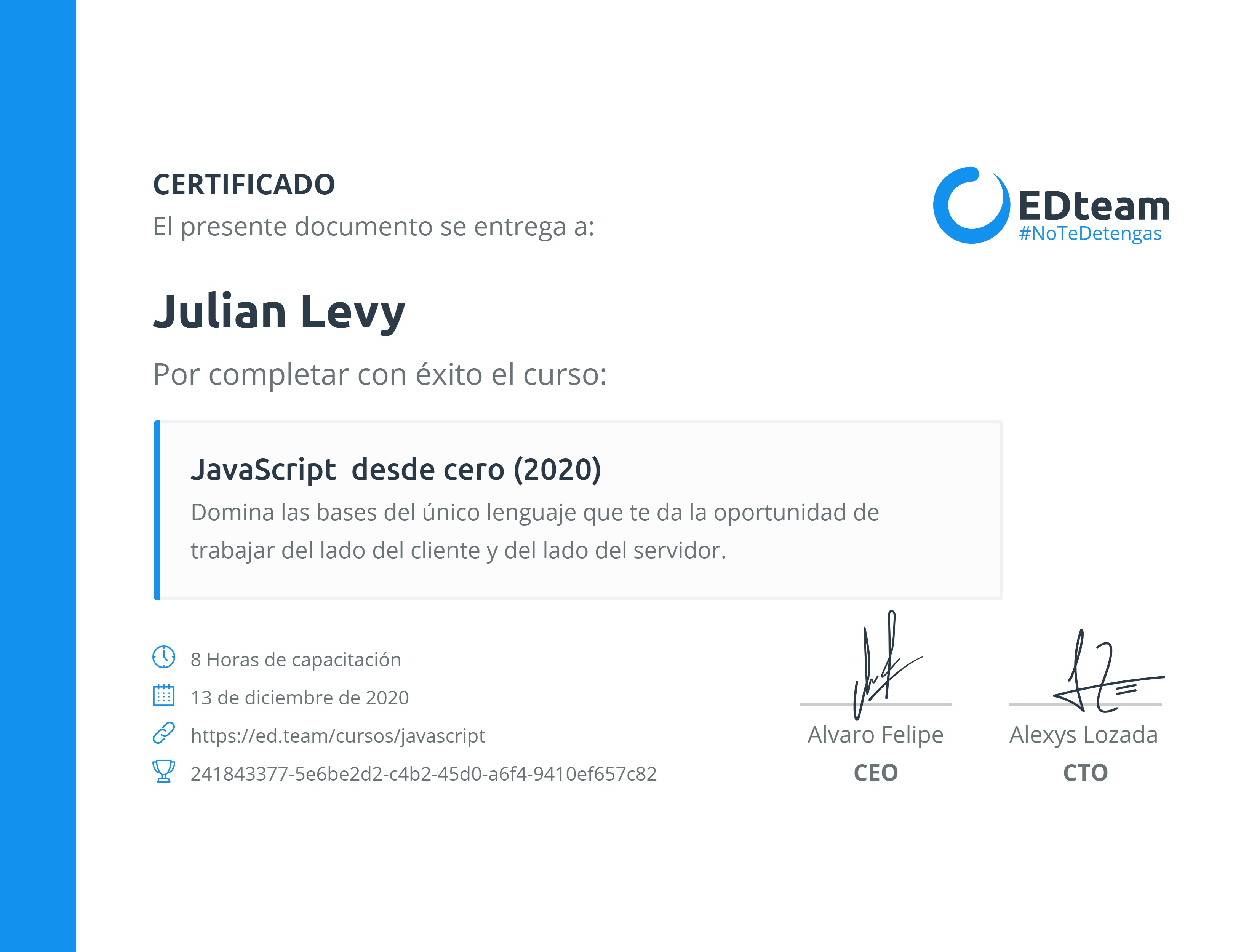 Certificado de curso