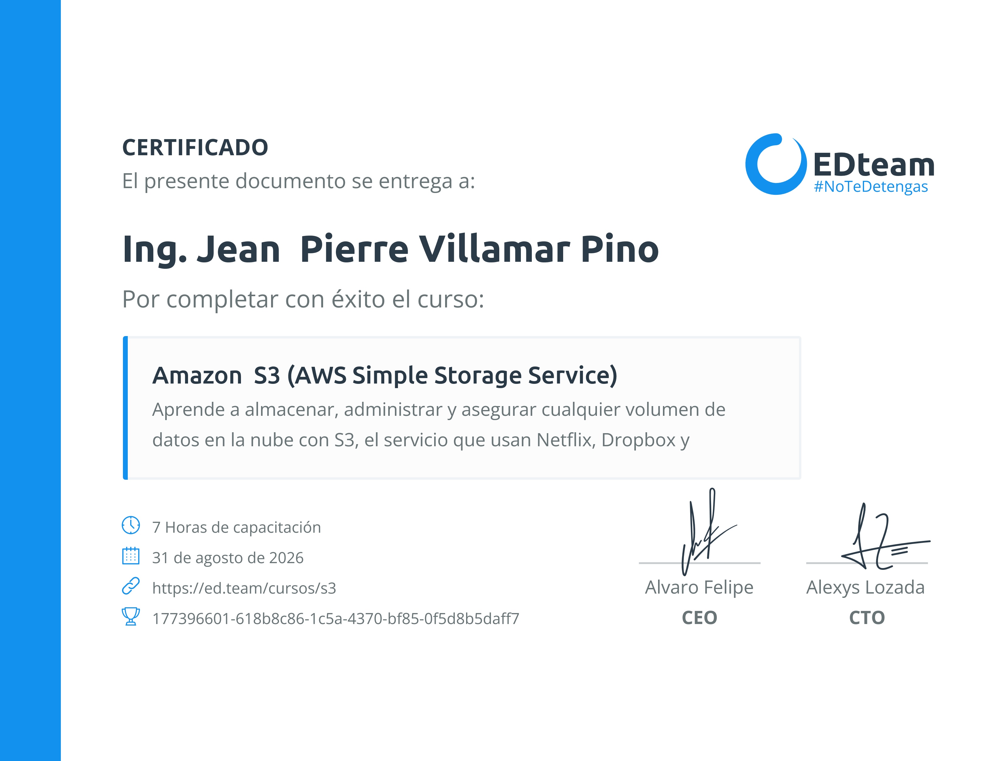 Certificado de curso