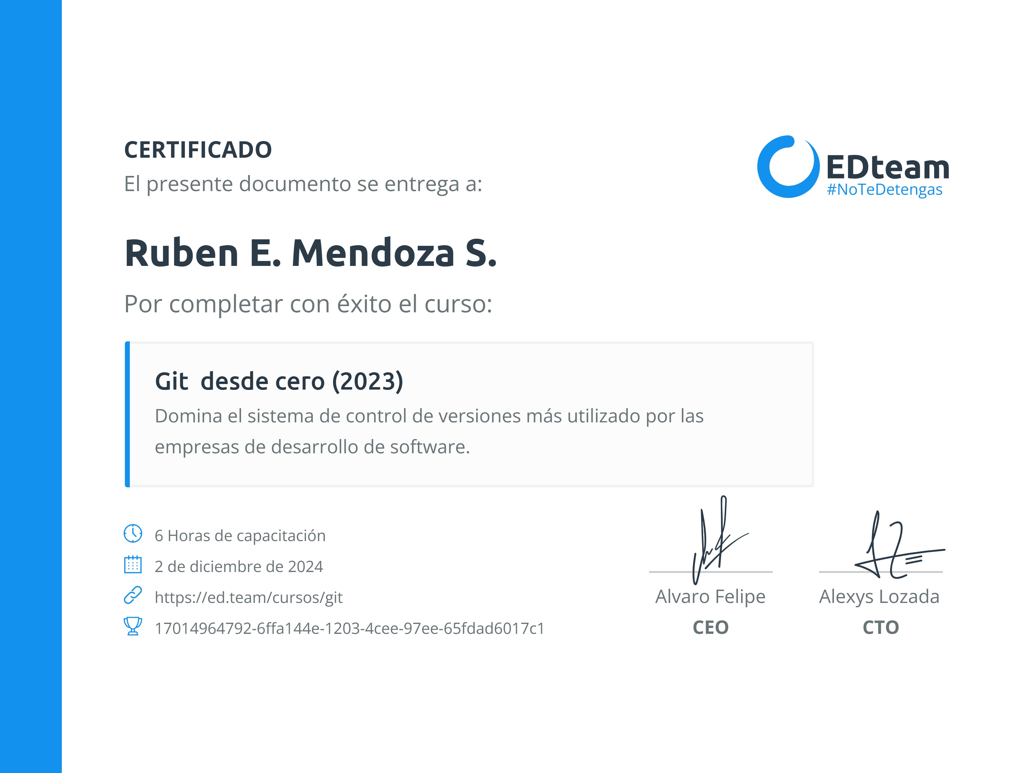 Certificado de curso