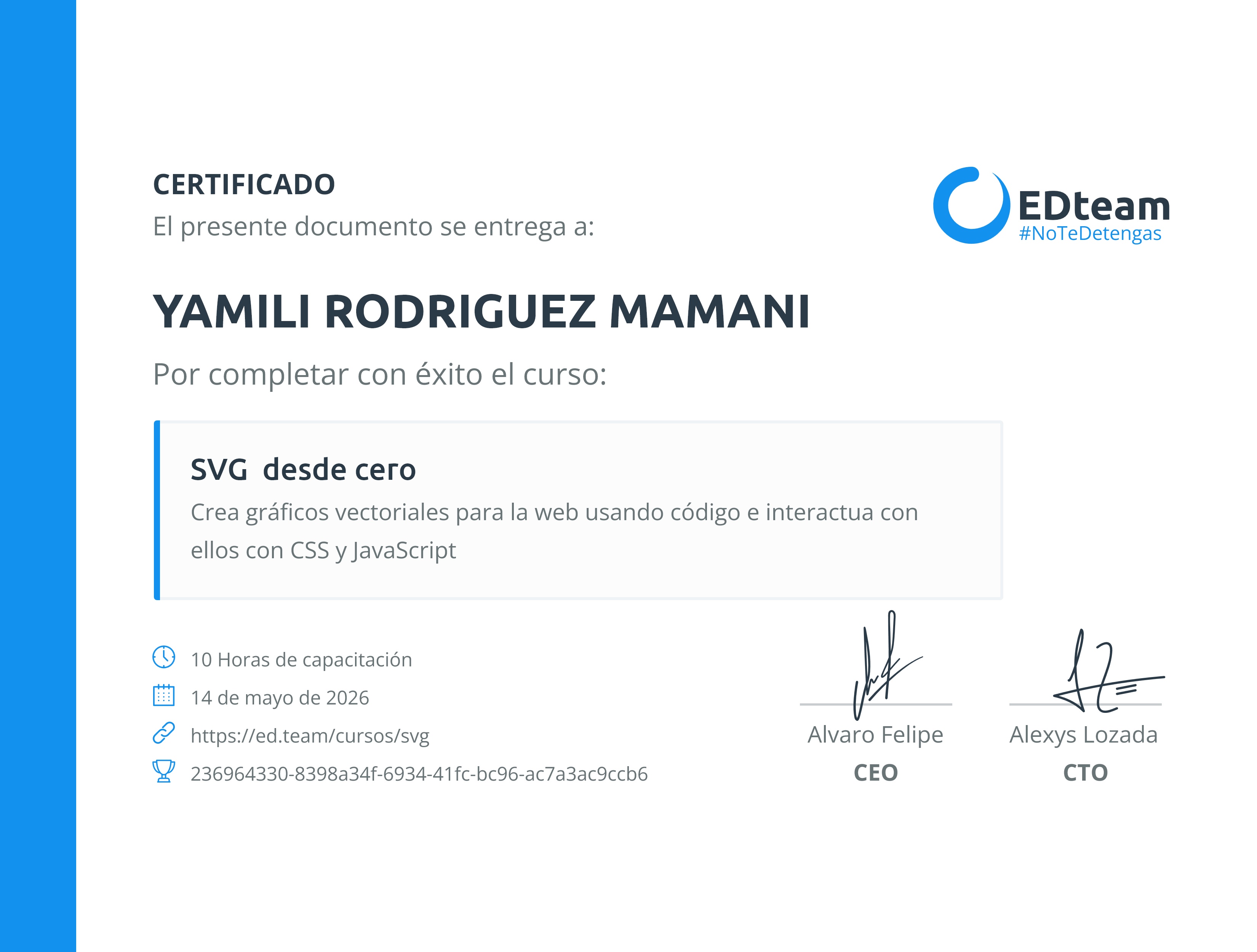 Certificado de curso