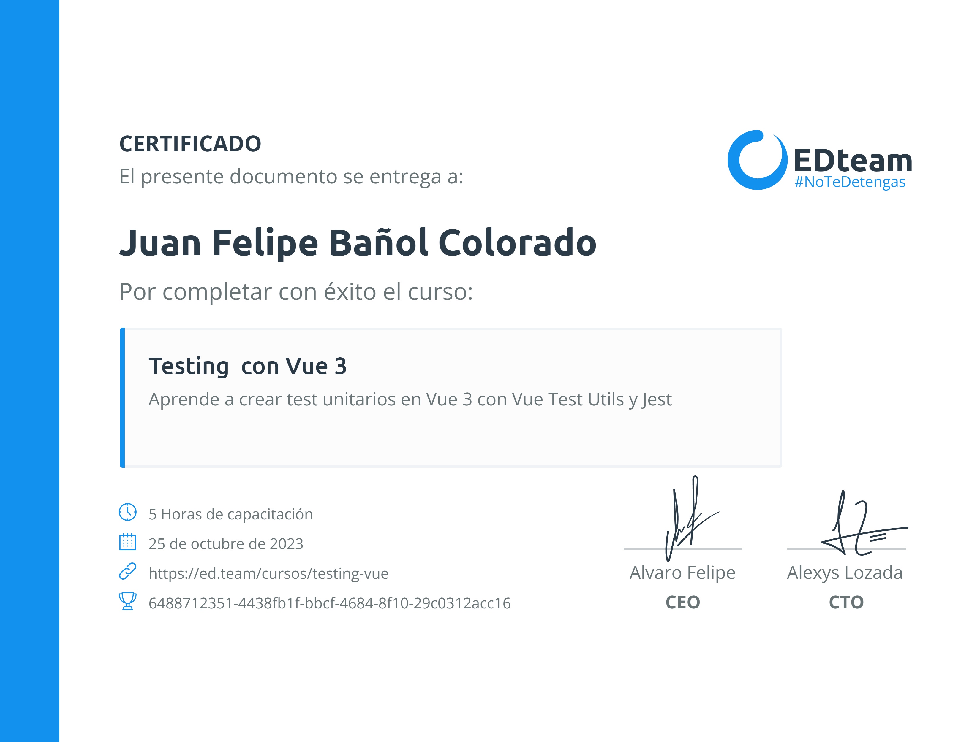 Certificado de curso