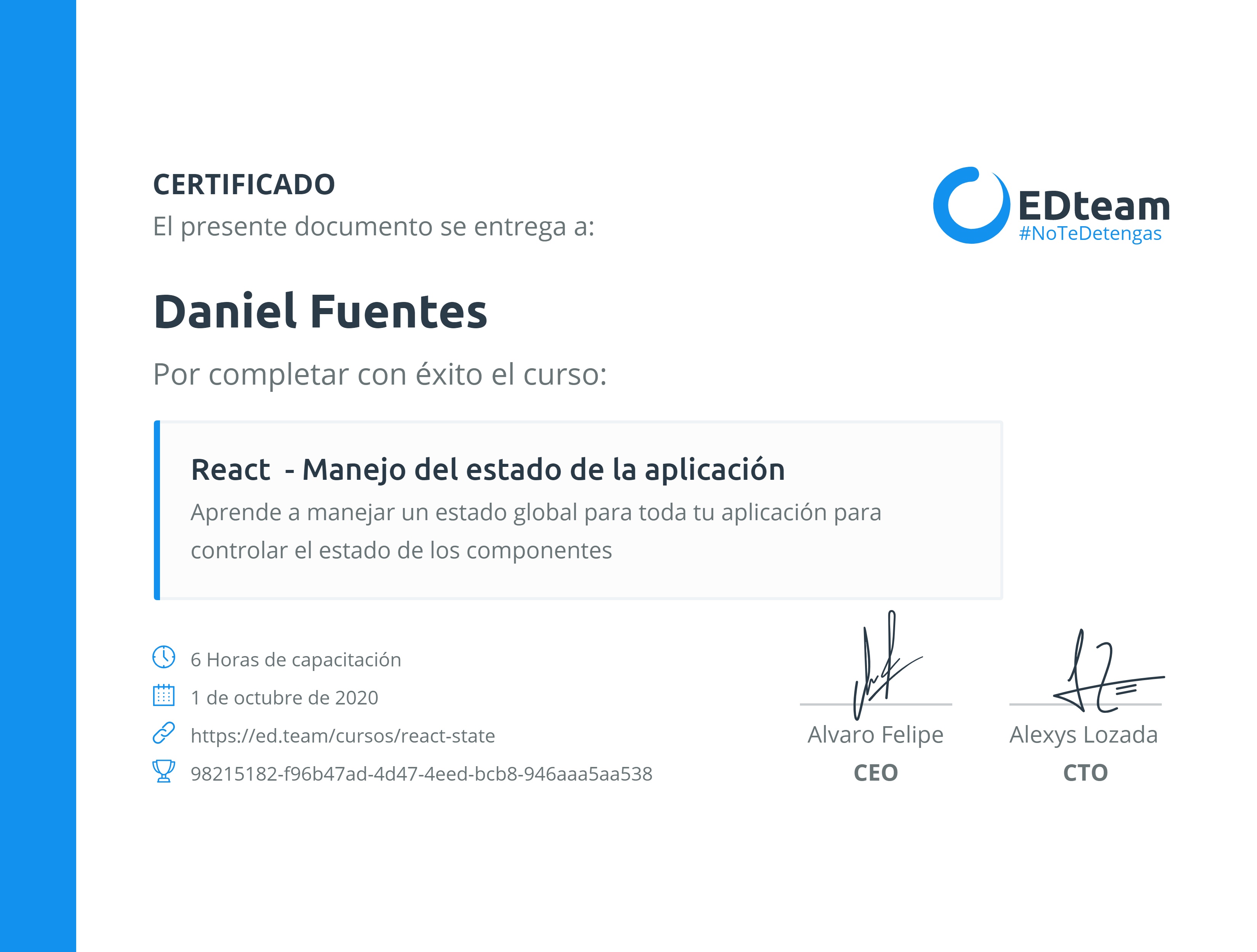 Certificado de curso