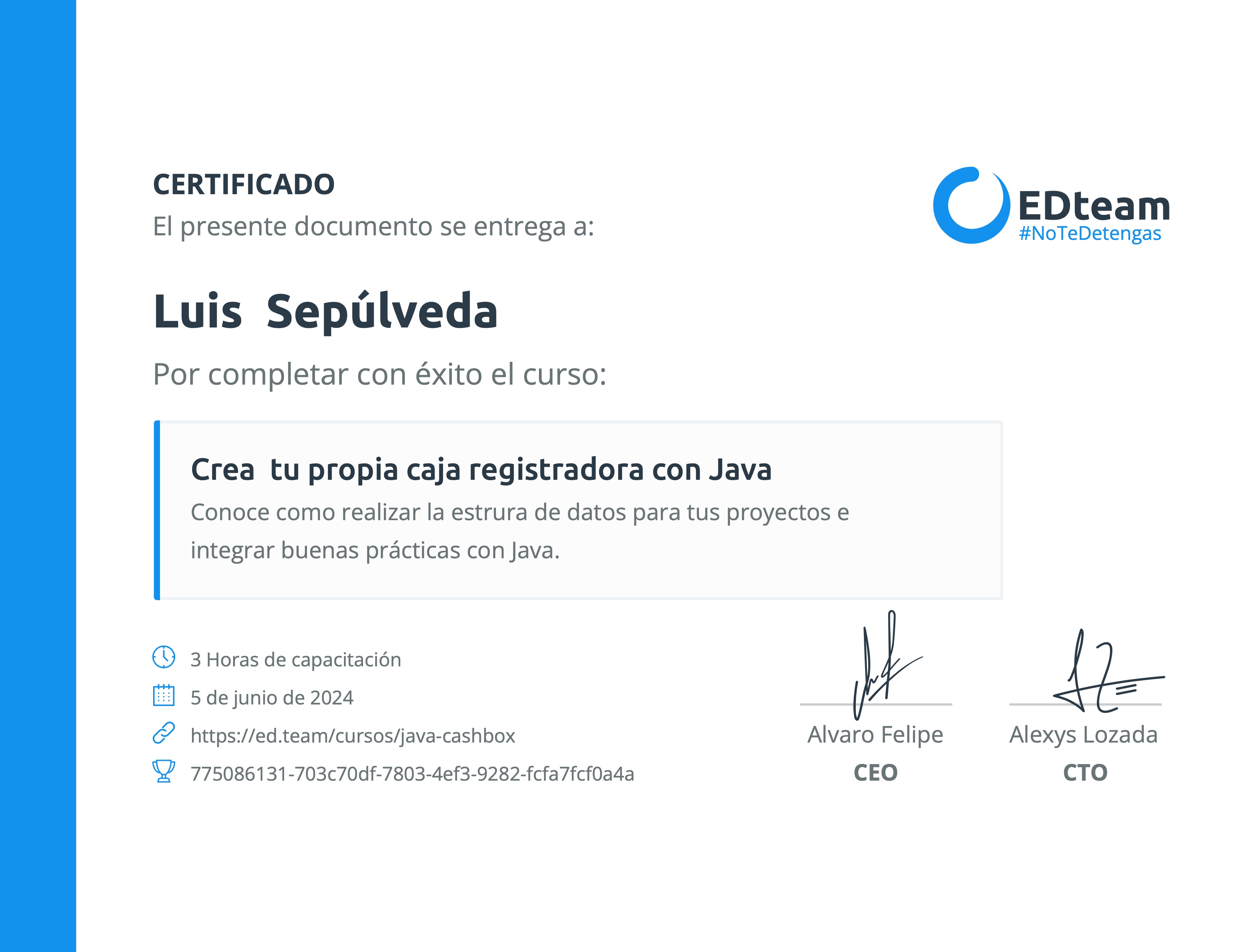 Certificado de curso