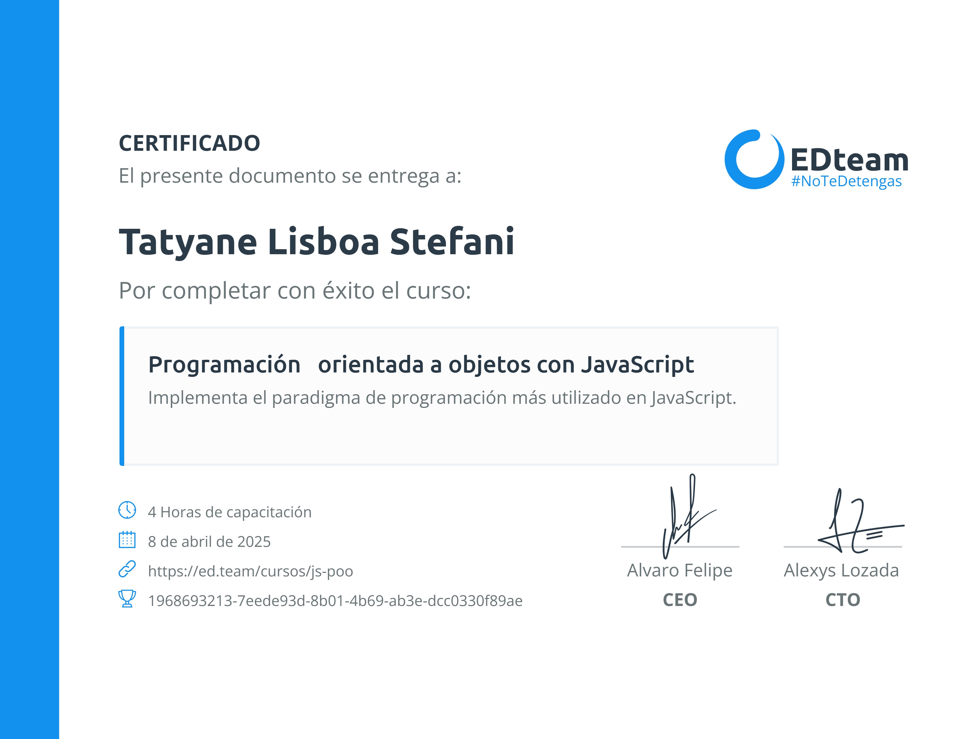 Certificado de curso