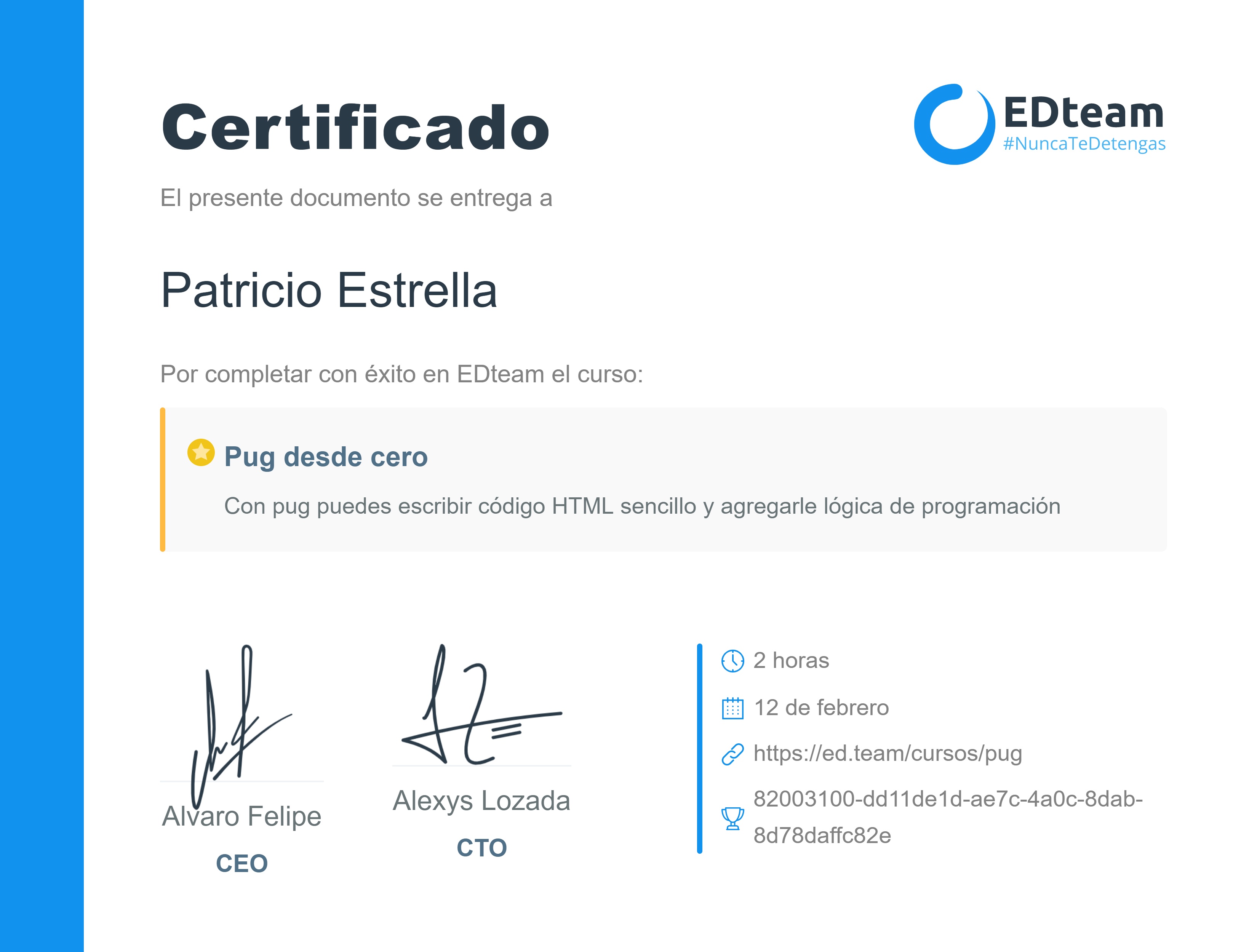 Certificado de curso