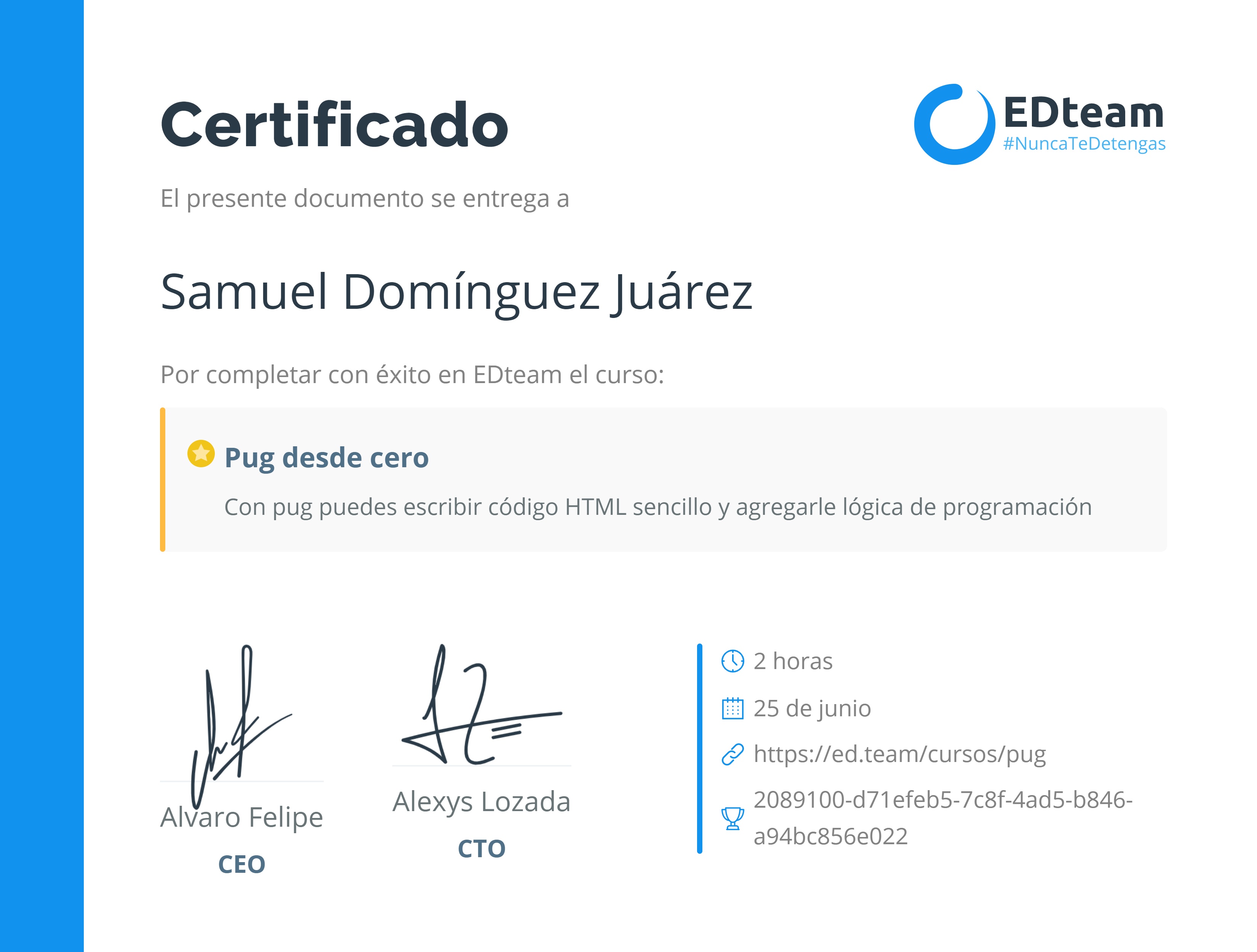 Certificado de curso