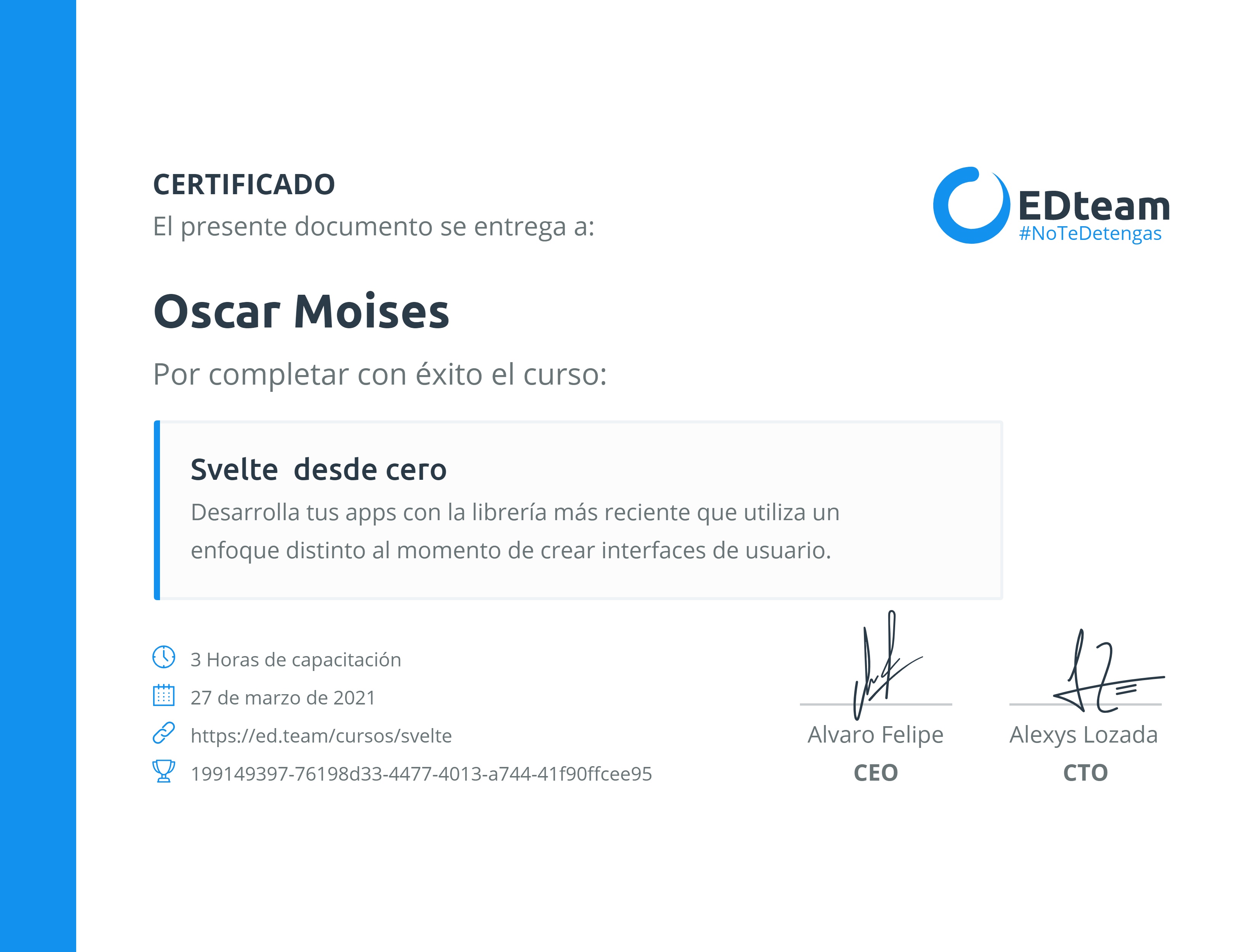 Certificado de curso