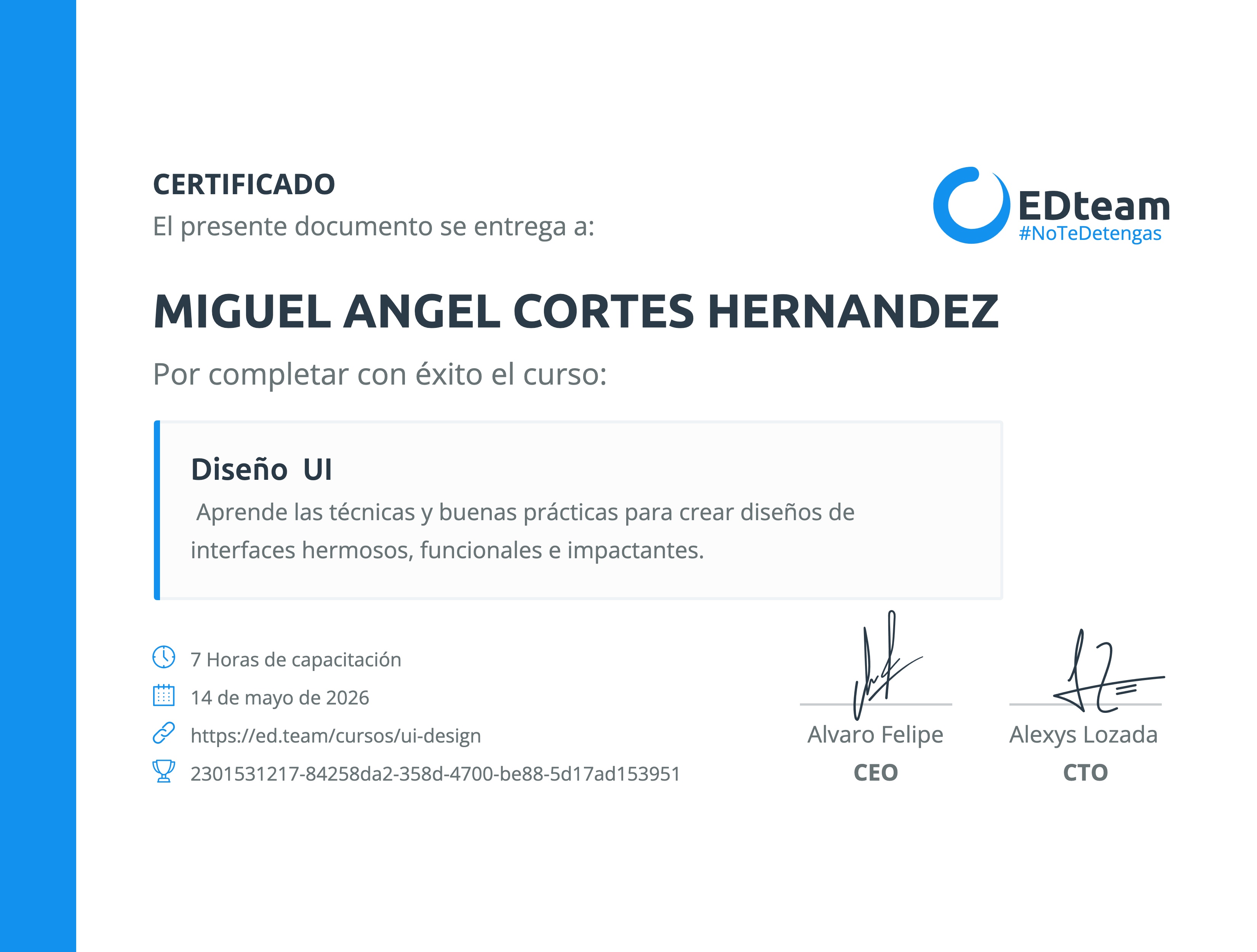 Certificado de curso