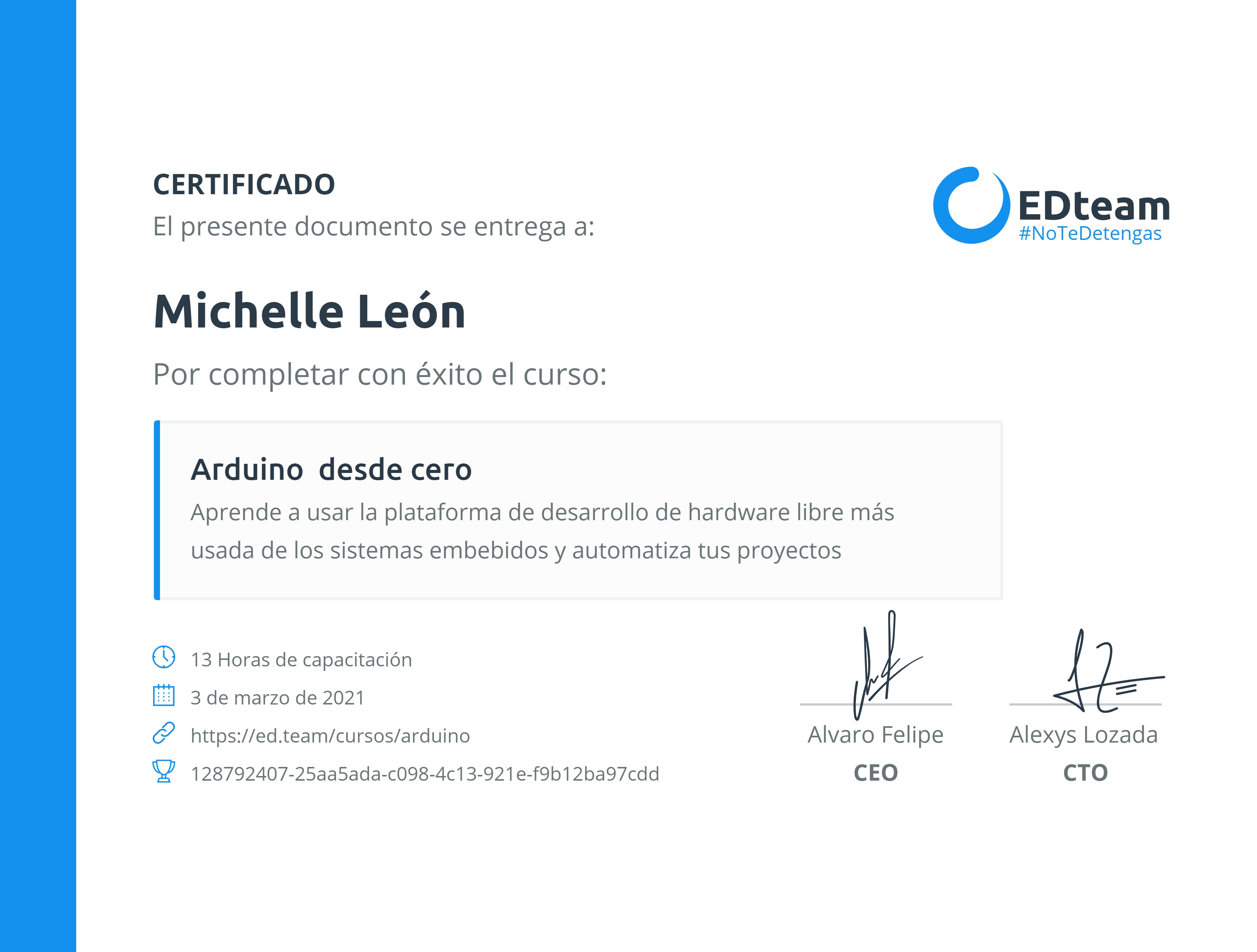 Certificado de curso