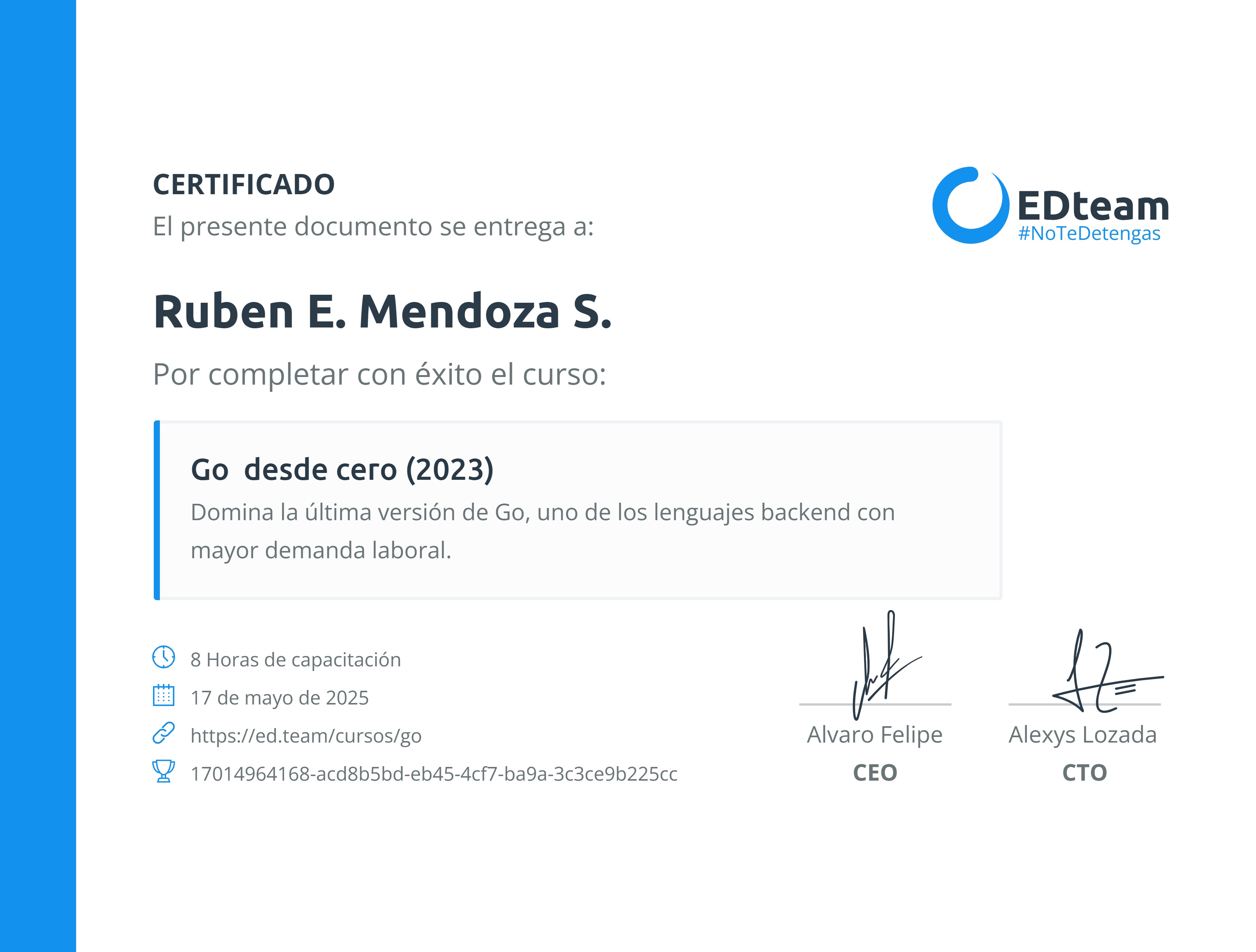 Certificado de curso