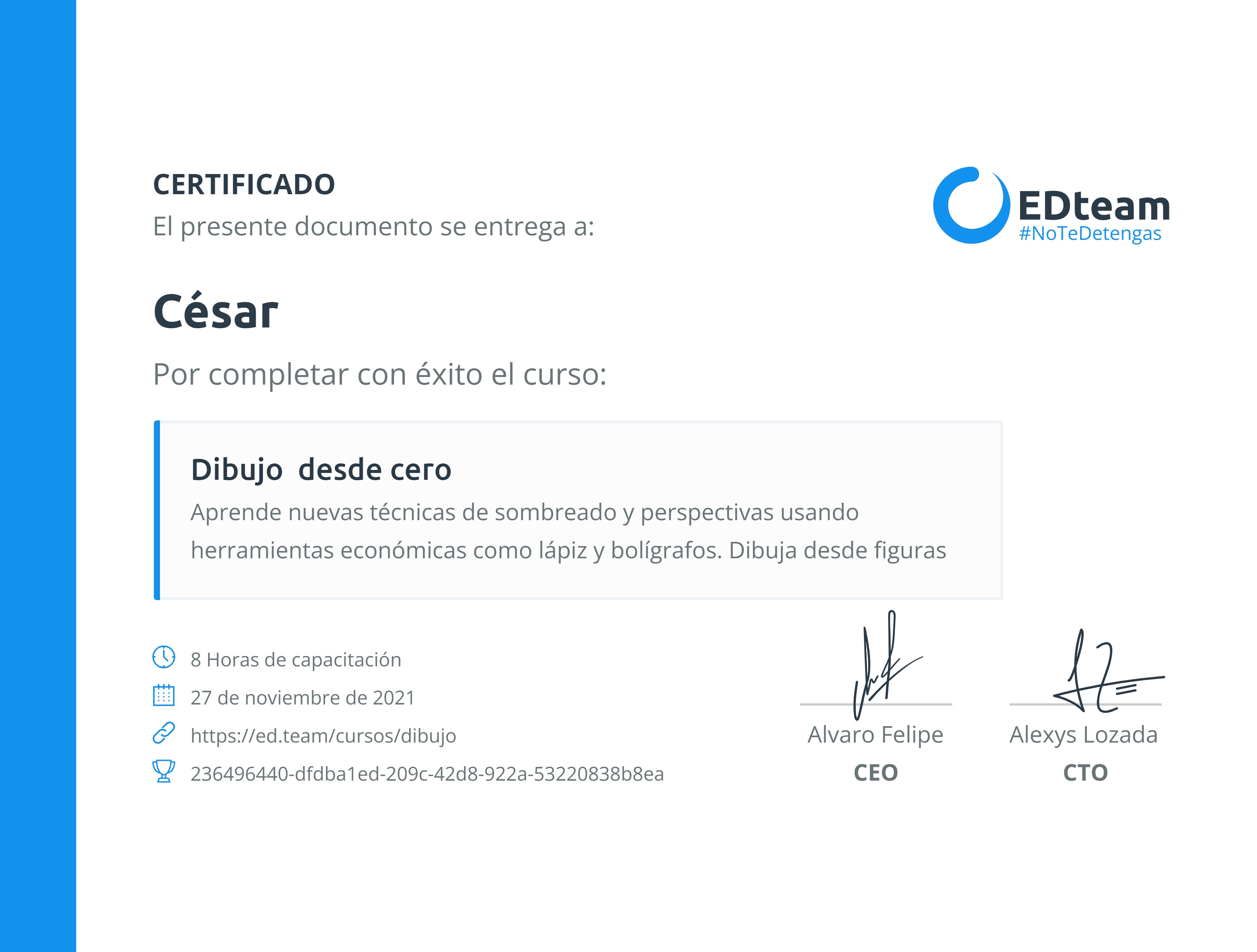 Certificado de curso