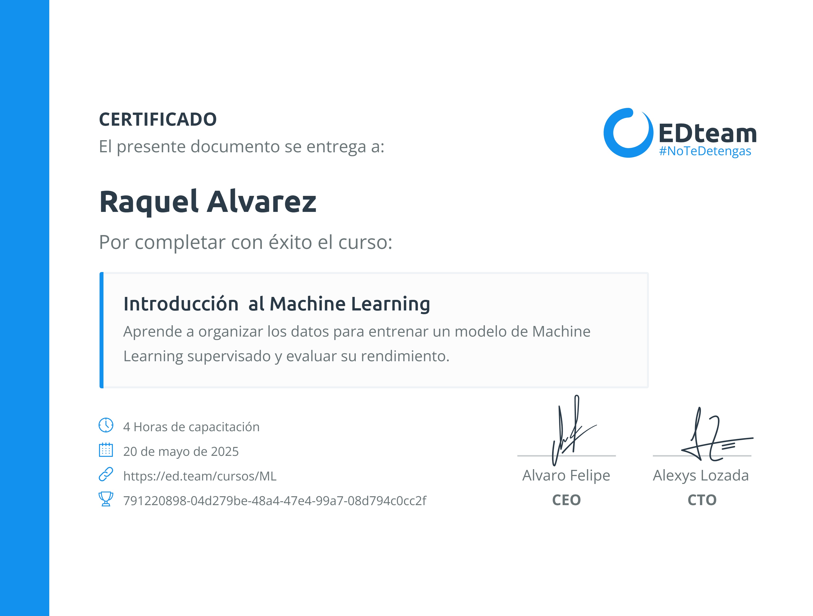 Certificado de curso